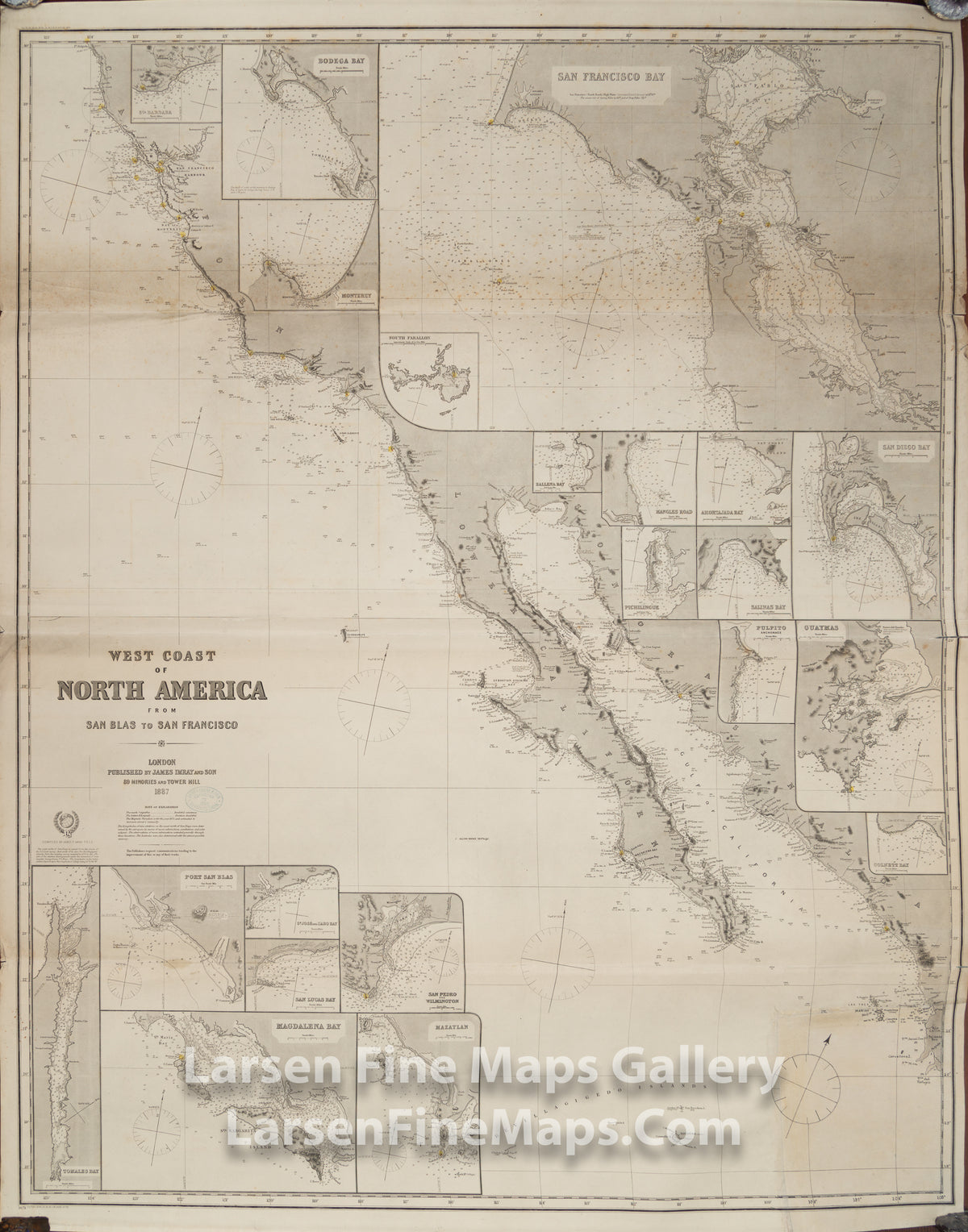 West Coast of North America From San Blas to San Francisco, James Imray & Sons