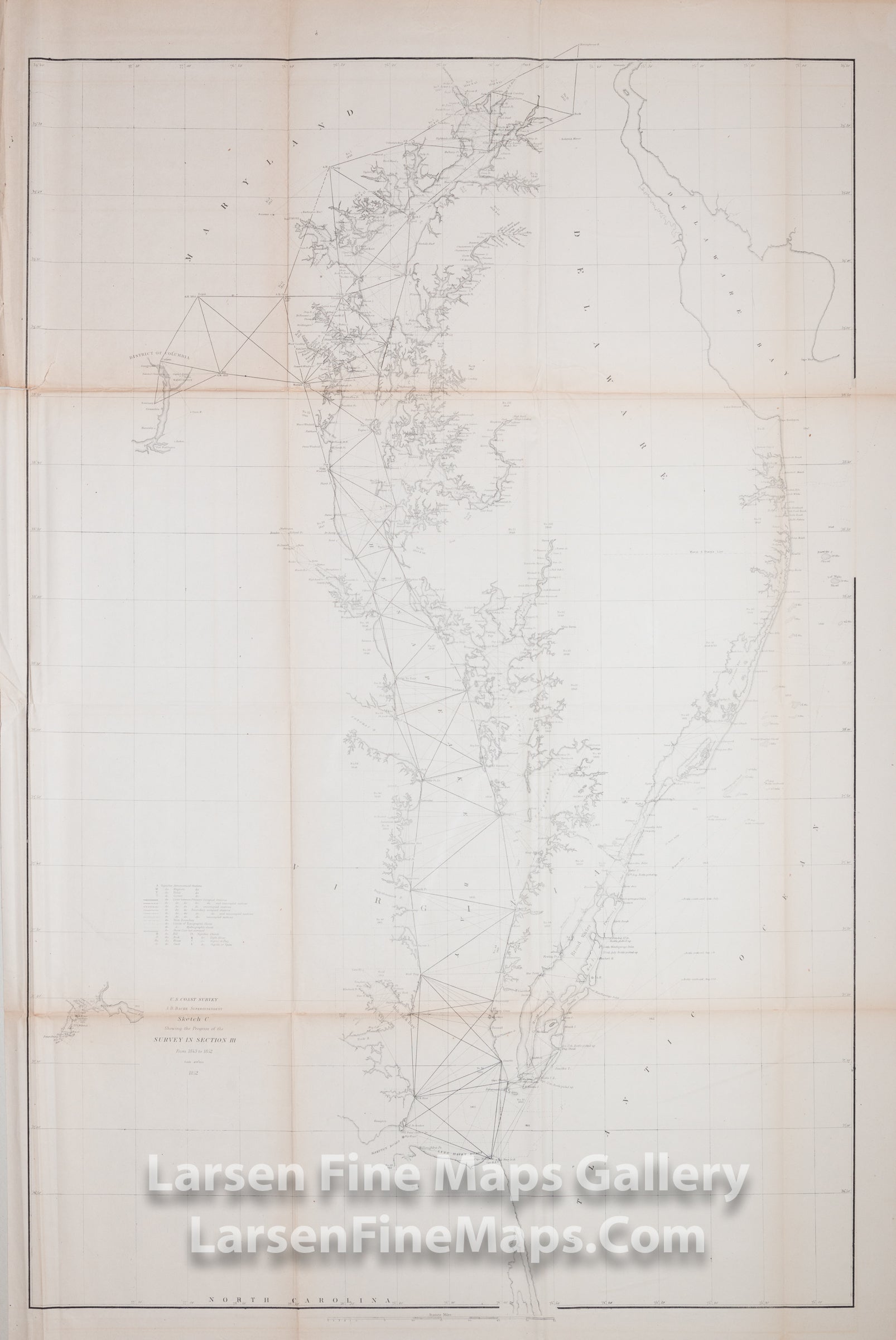 Sketch C Showing the Progress of the Survey in Section III From 1843 t