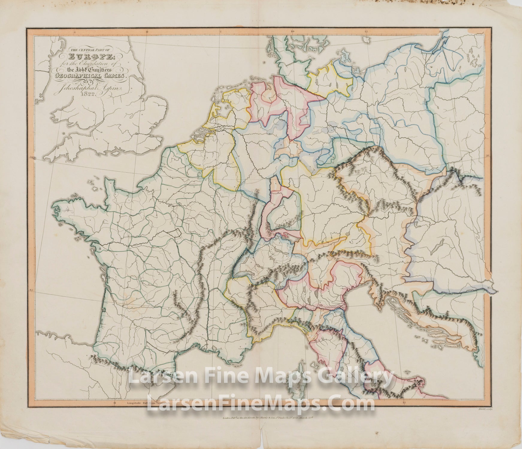 Europe for the Elucidation of the Abbe Gaultier's Geographical Games, Jehoshaphat Aspin