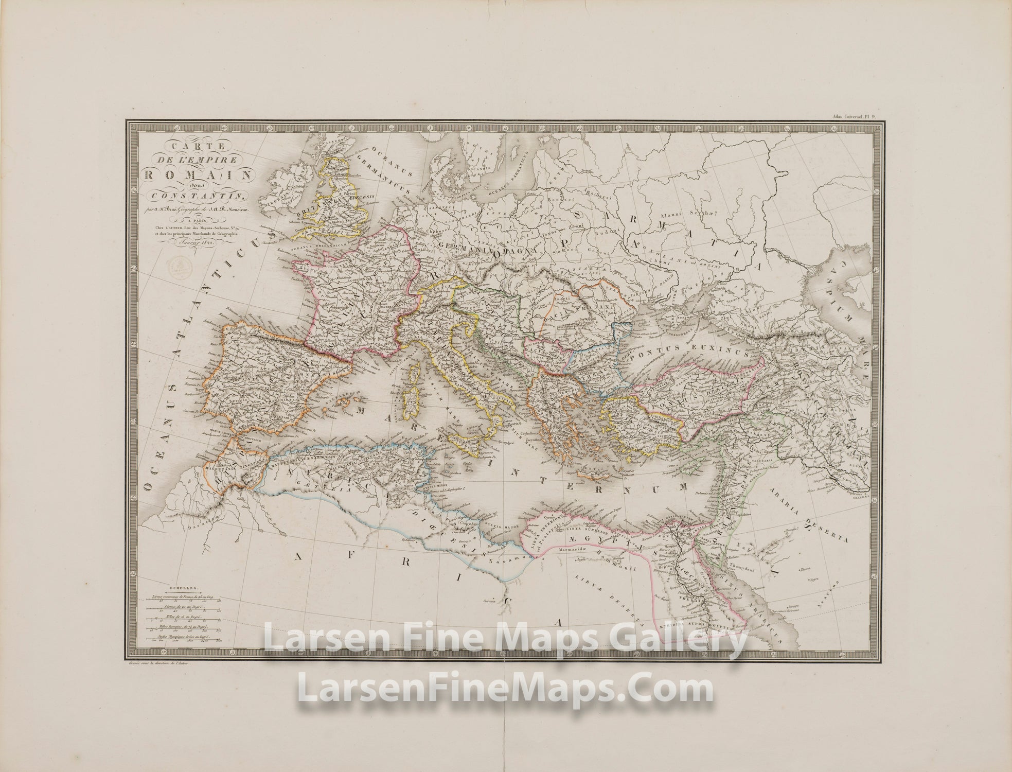 Carte generale de l'Empire Romain sous Constantin, Brue, Adrien Hubert