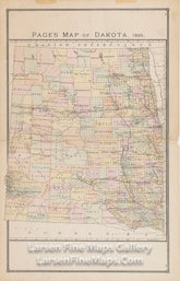 Page's Map of Dakota, 1885