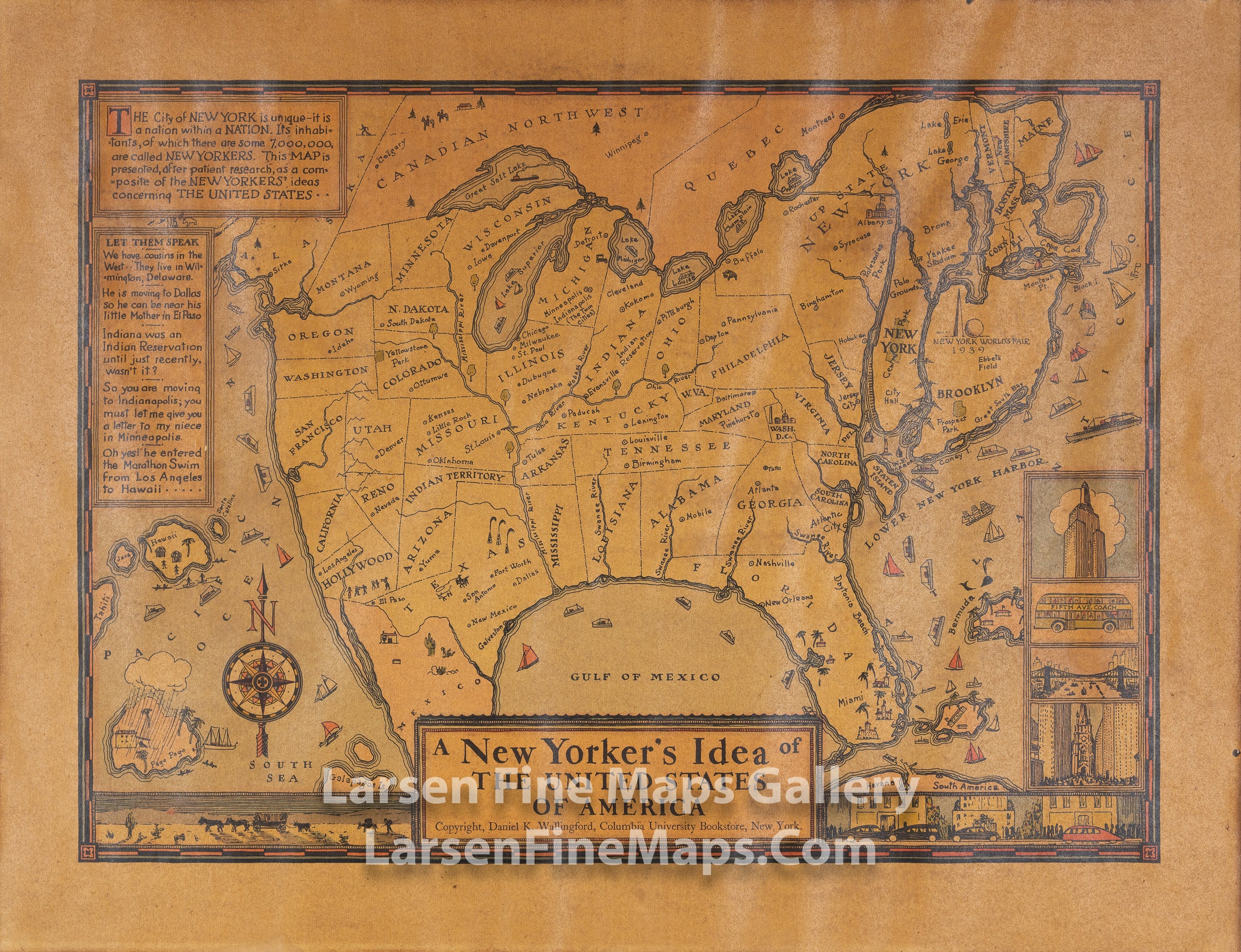 A New Yorker's Idea of The United States of America, Wallingford, Daniel K.