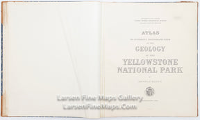 Atlas to Accompany Monograph XXXII on Geology of Yellowstone National Park USGS Arnold Hague Detail 1