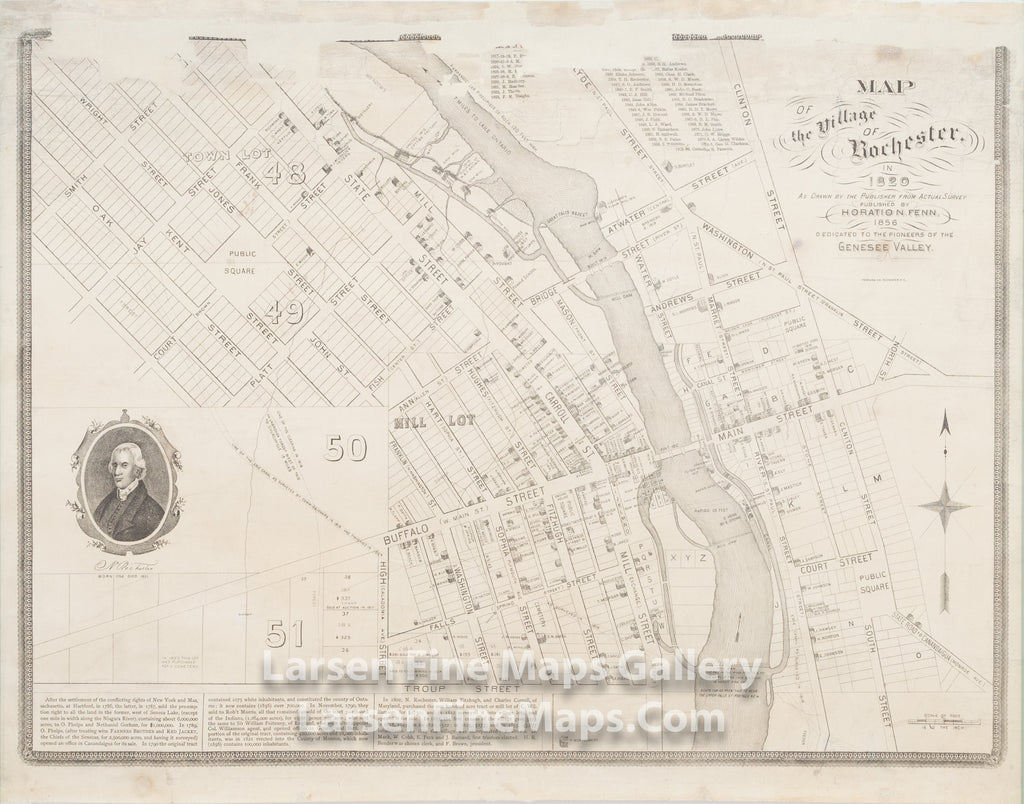 Map of the Village of Rochester, in 1820