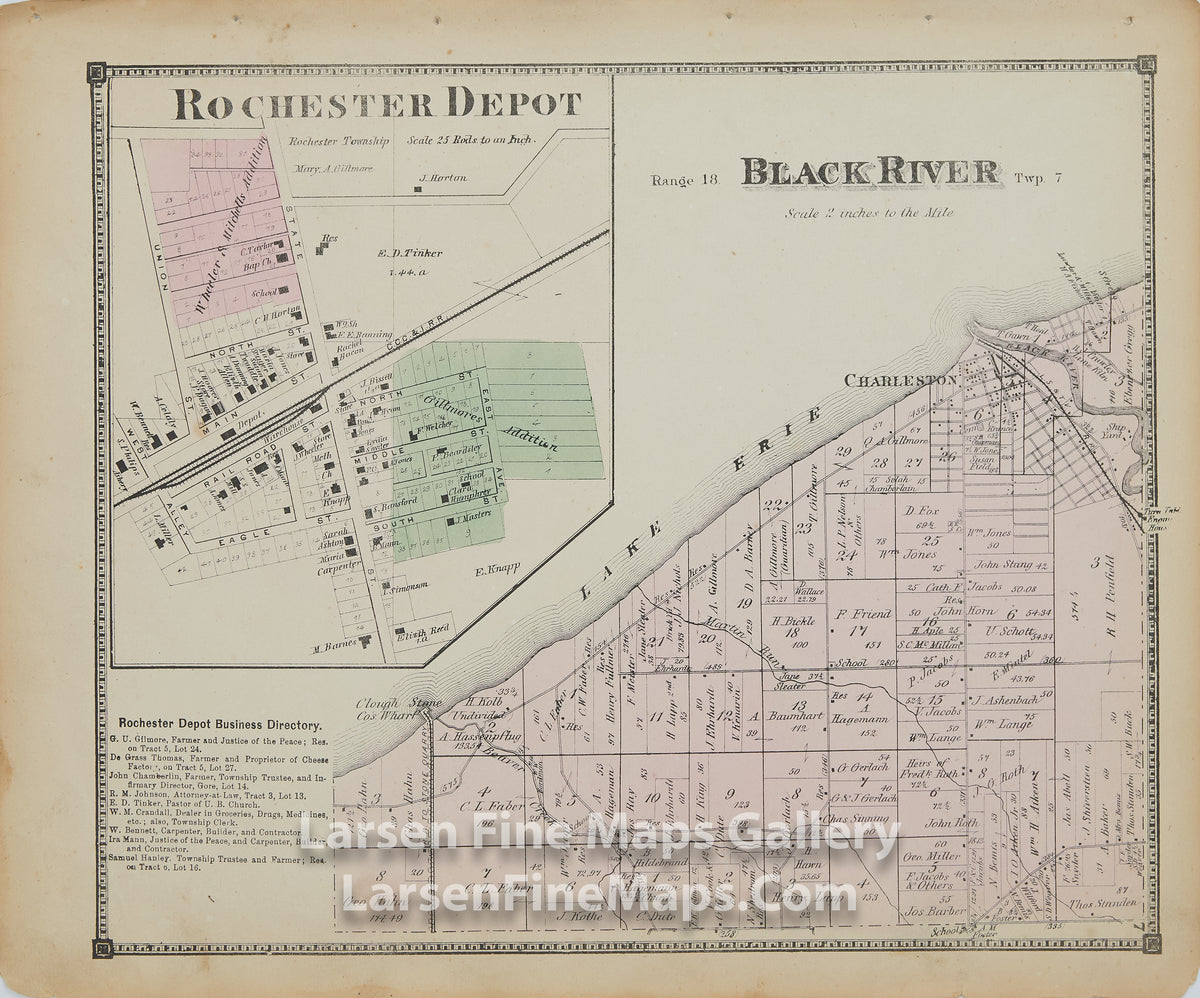 Black River Township, Rochester Depot, Lorain County, OhioTitus, Simmons & Titus, PhiladelphiaD.J. Lake, C.E.