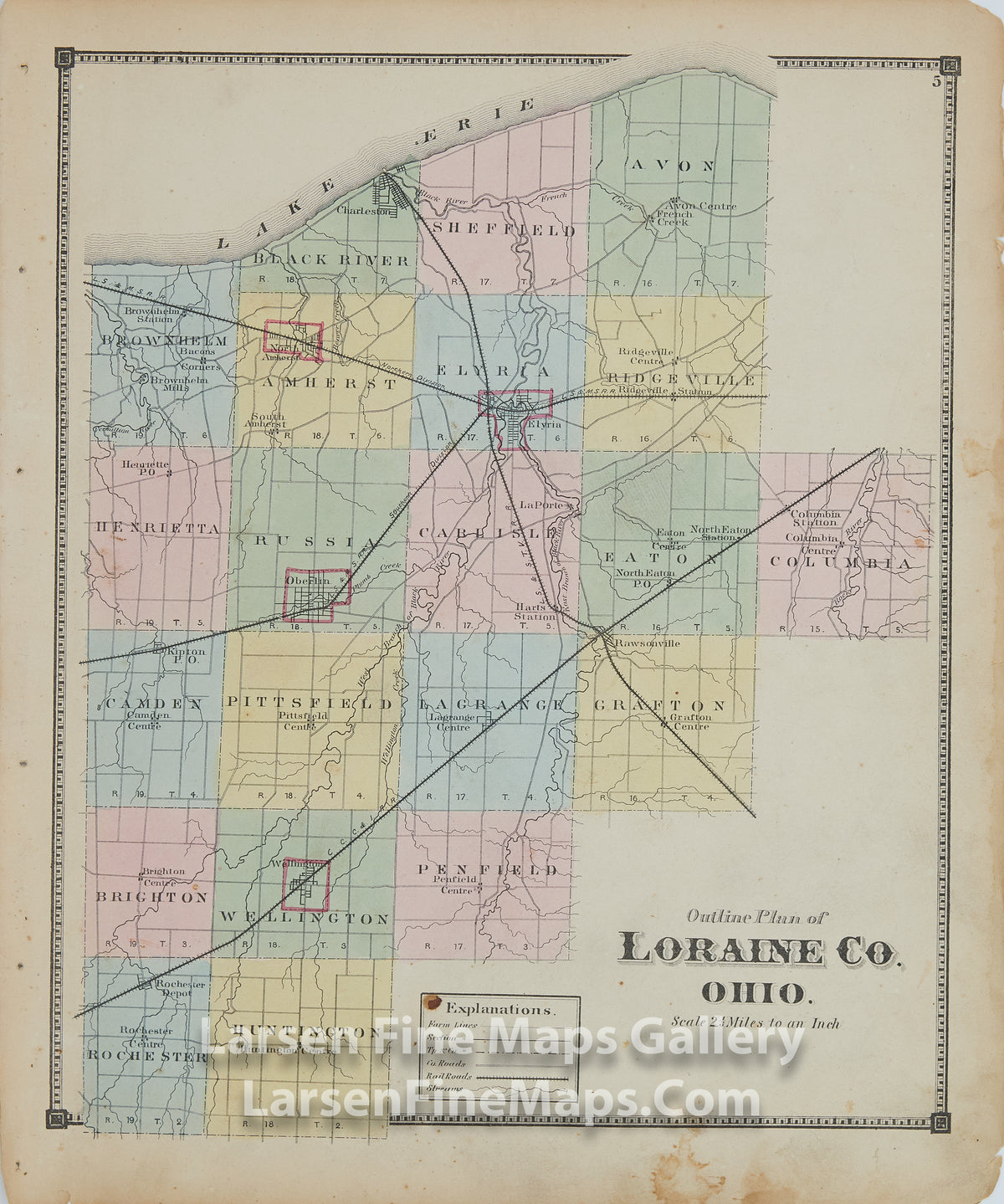 Outline Plan of Loraine Co. Ohio.Titus, Simmons & Titus, PhiladelphiaD.J. Lake, C.E.