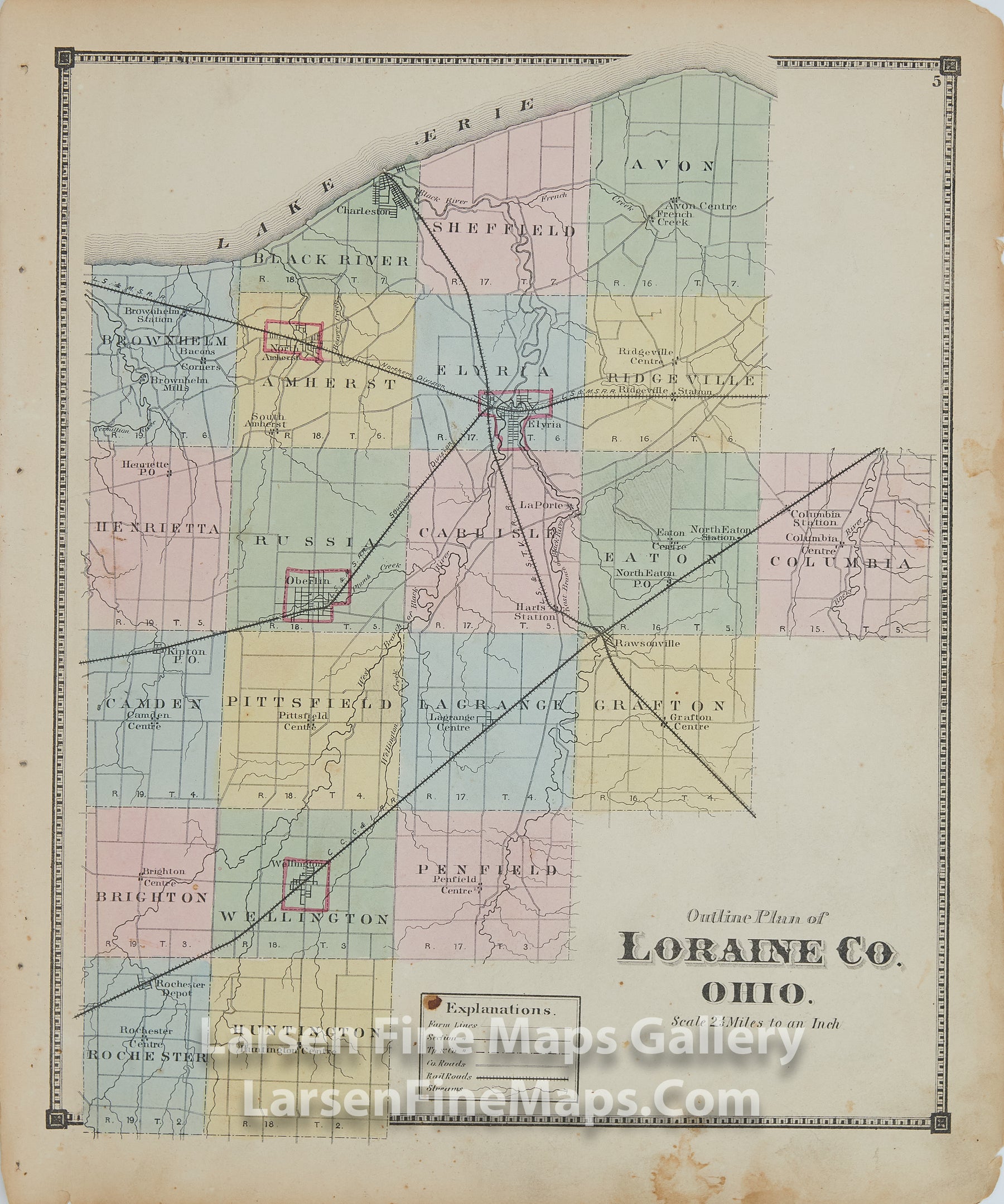 Outline Plan of Loraine Co. Ohio.Titus, Simmons & Titus, PhiladelphiaD.J. Lake, C.E.