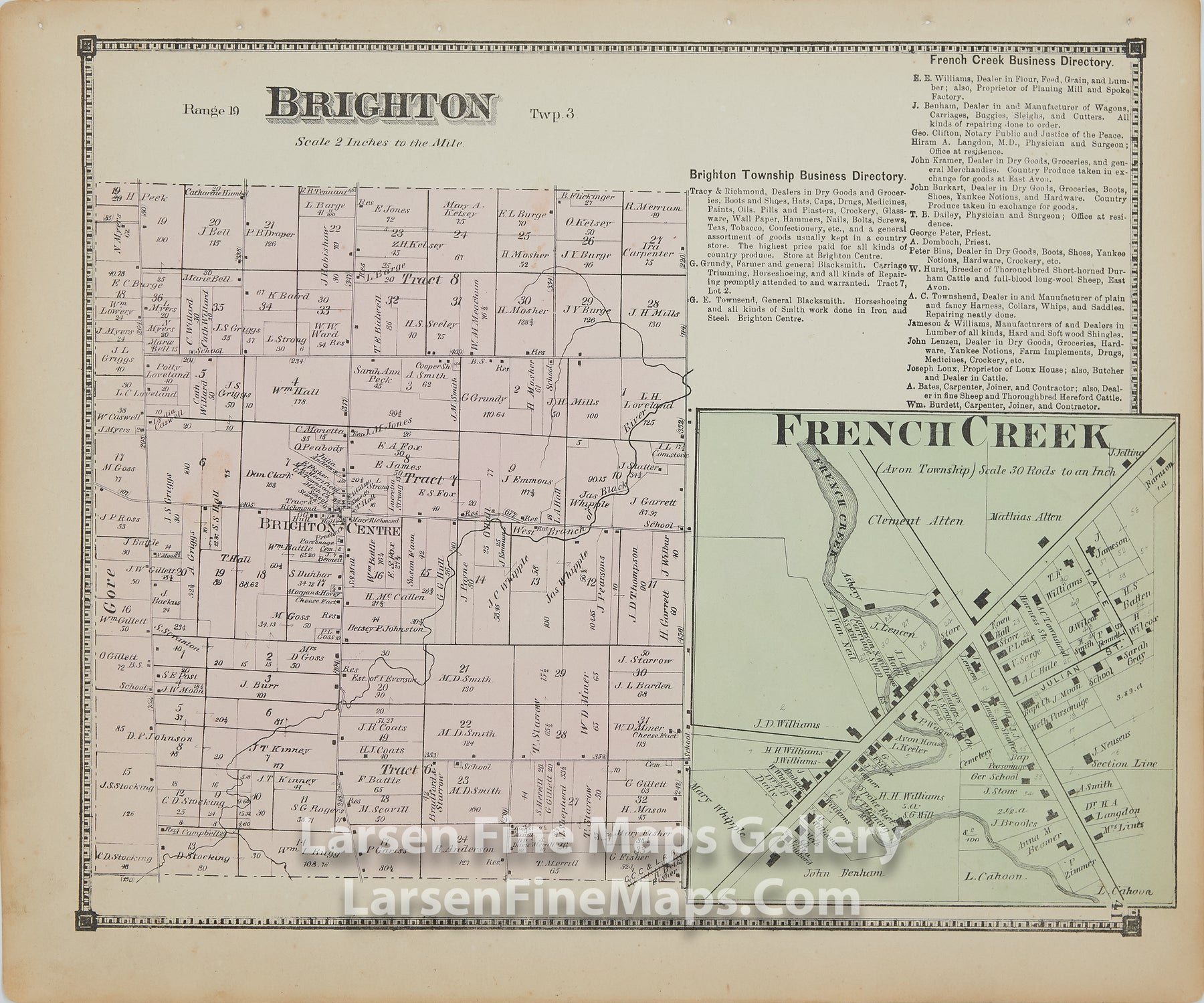 Brighton Township, French Creek, Lorain County, OhioTitus, Simmons & Titus, PhiladelphiaD.J. Lake, C.E.