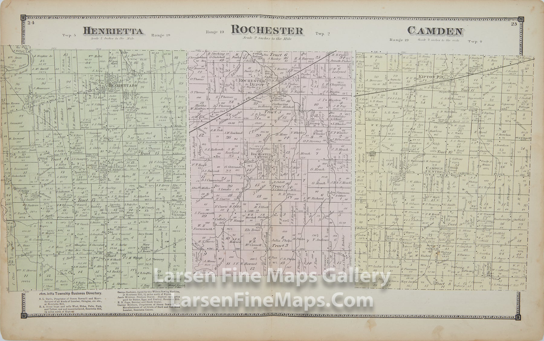 Henrietta, Rochester, and Camden Townships, Lorain County, OhioTitus, Simmons & Titus, PhiladelphiaD.J. Lake, C.E.