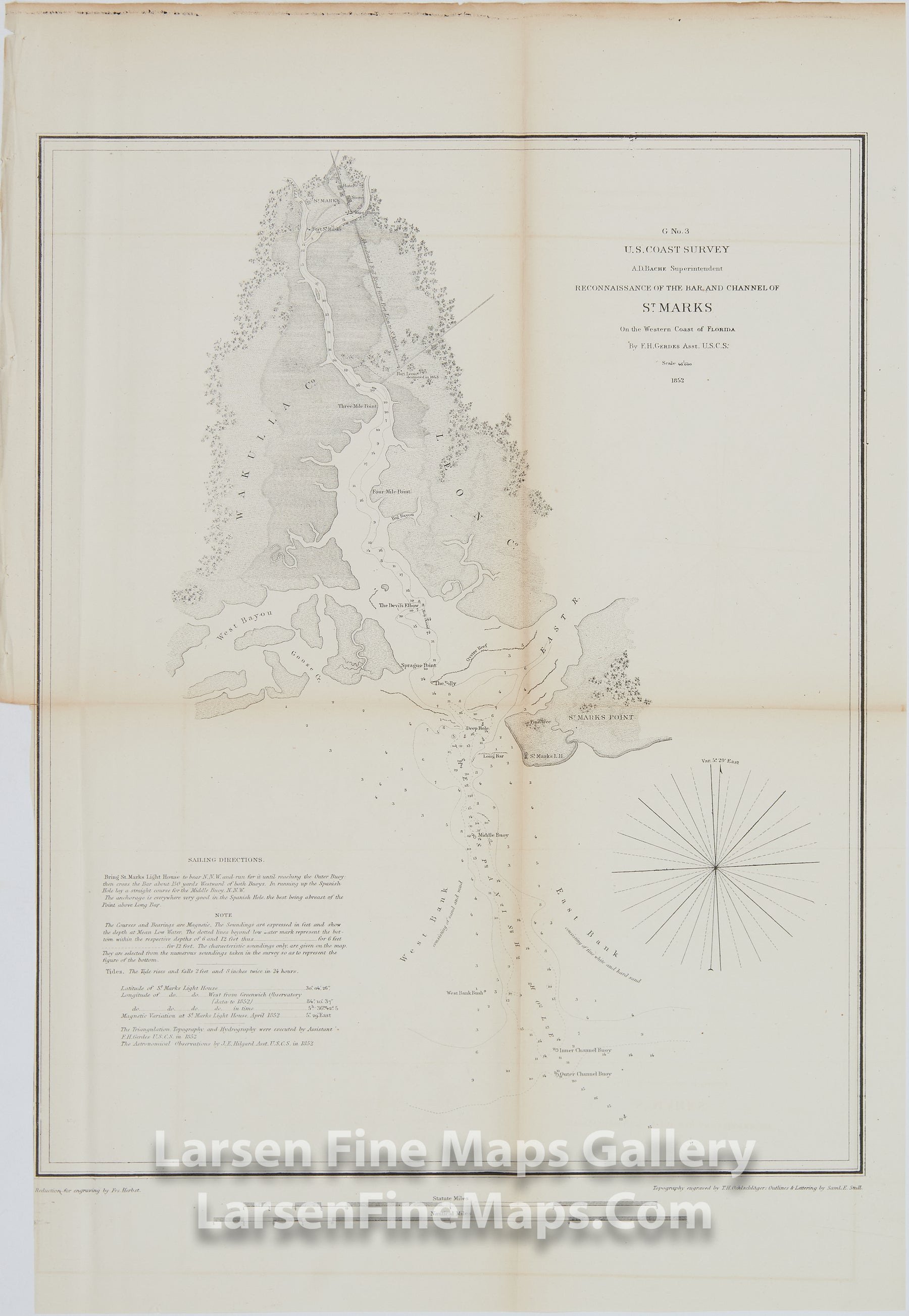 Reconnaissance of the Bar and Channel of St. Marks of the West Coast of Florida U.S. Coast Survey