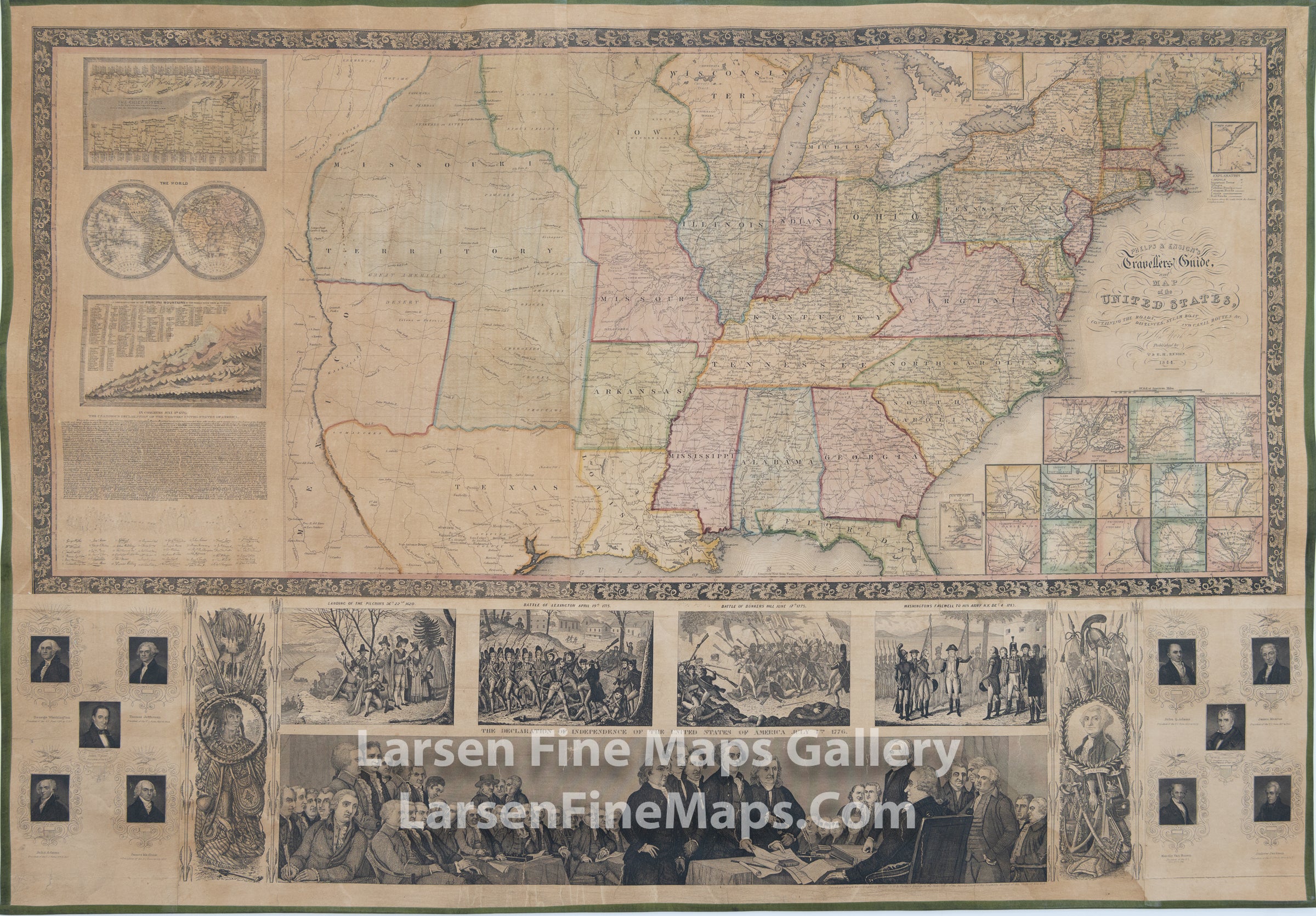Phelps & Ensign's Travellers' Guide and Map of the United States, T. & E.H. Ensign, J. Wells