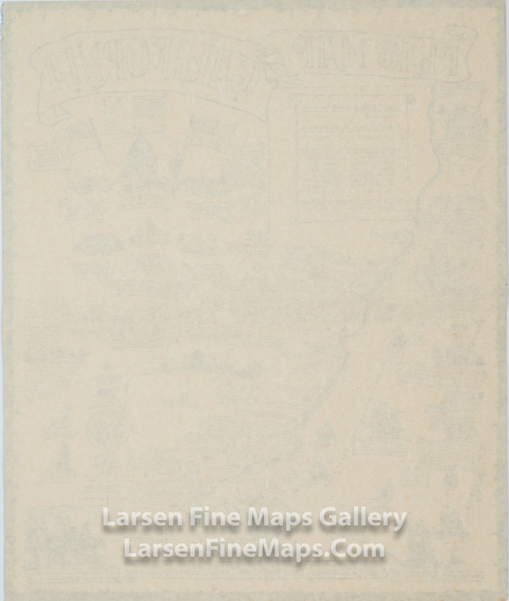 Flag Map of California, Goodacre, W.J., details