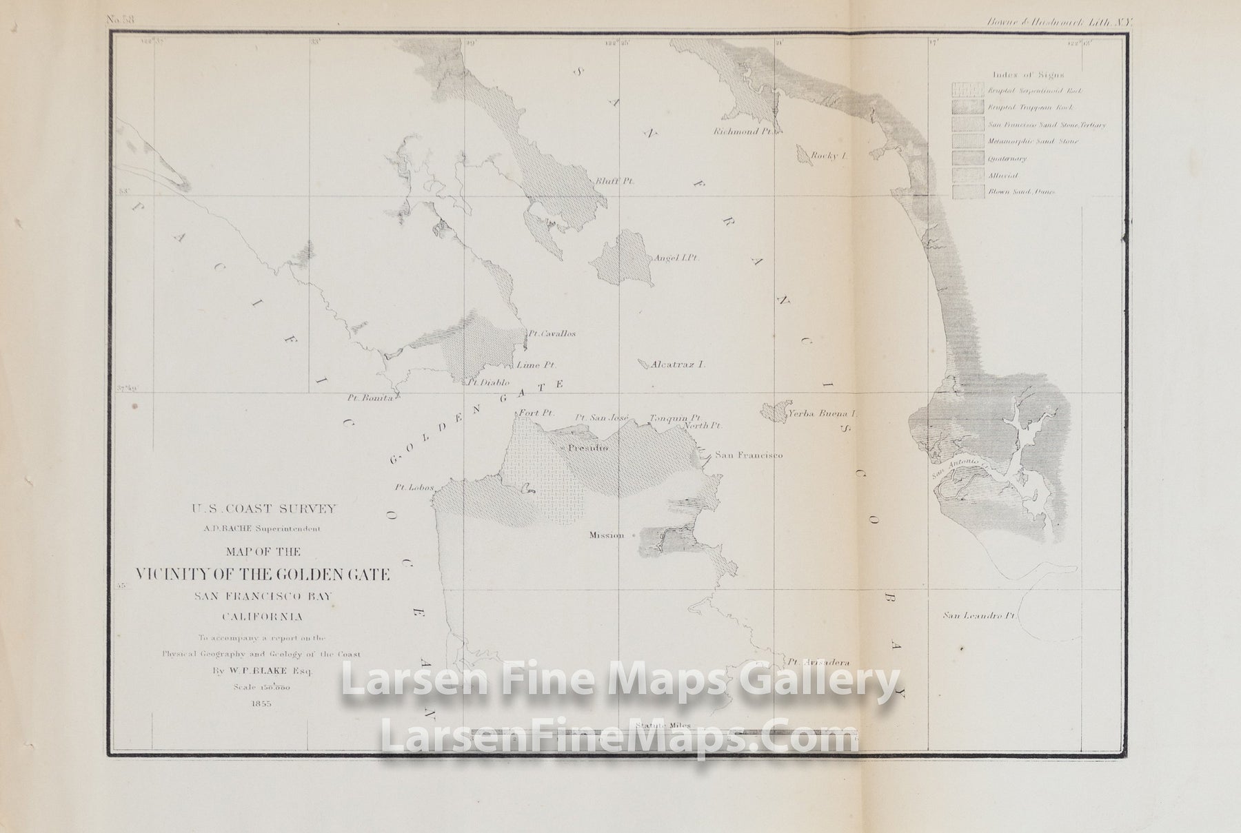 Geological Map, Vicinity of the Golden Gate, U.S. Coast Survey