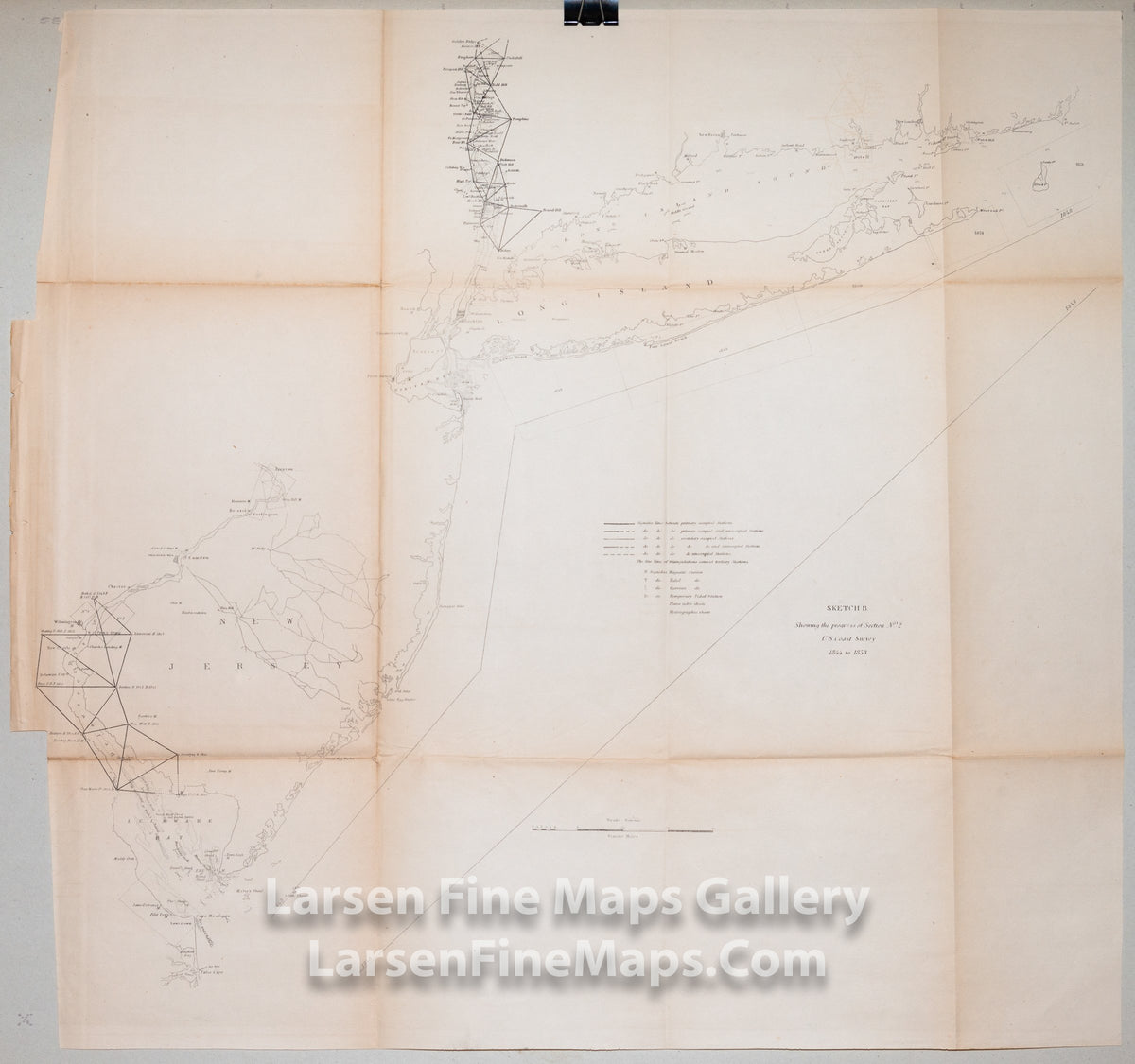 Sketch B Showing the Progress of Section No. 2 U.S. Coast Survey 1844-1853 U.S. Coast Survey