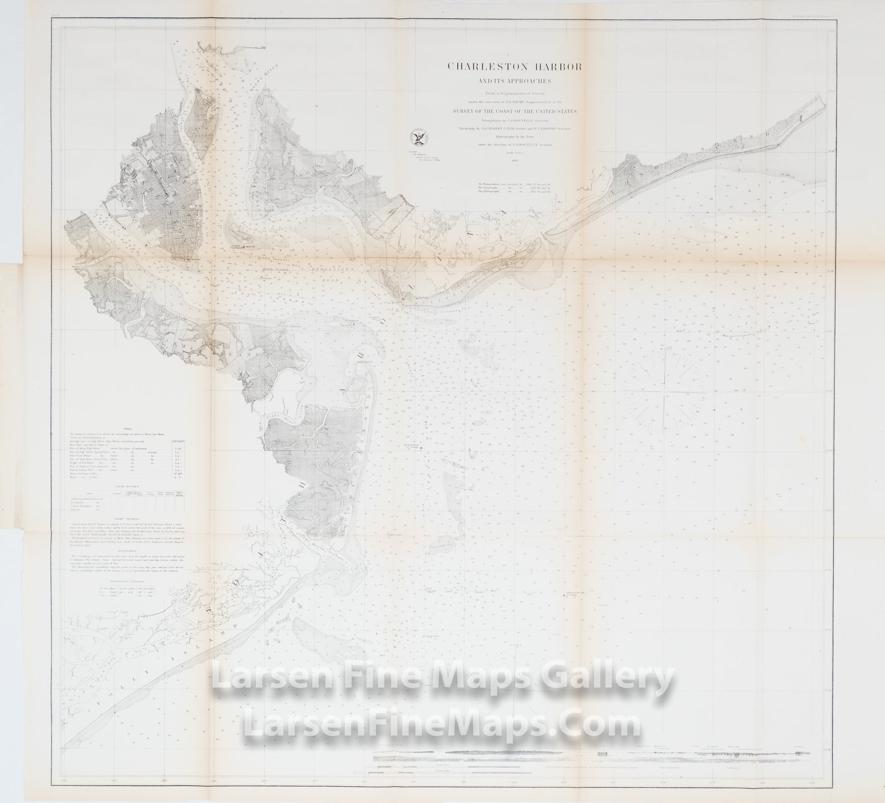 Charleston Harbor and its Approaches U.S. Coast Survey