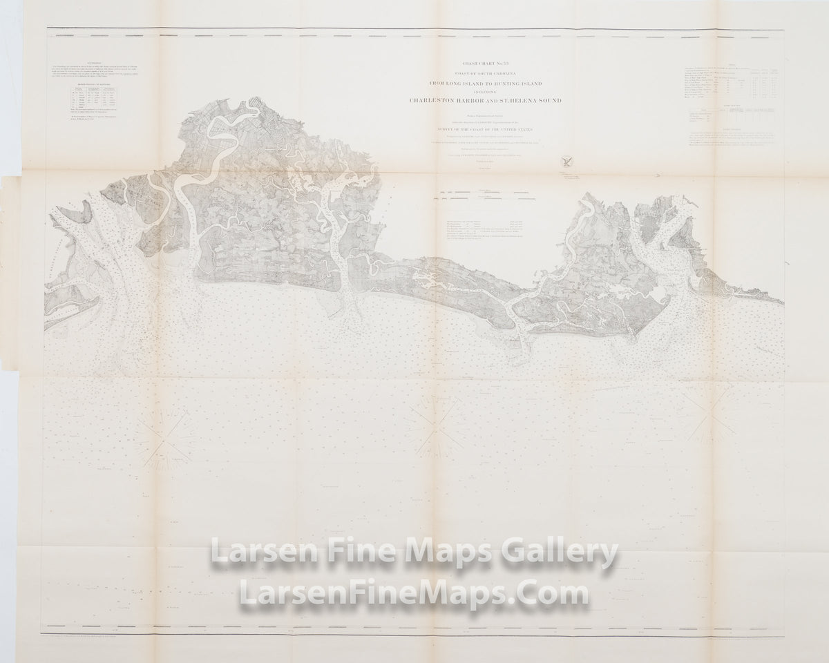 Coast Chart No. 53, Coast of South Carolina, From Long Island to Hunting Island including Charleston Harbor and St. Helena Sound U.S. Coast Survey