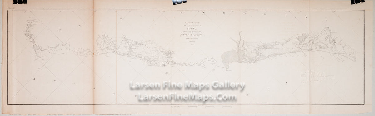 Sketch E Showing the Progress of the Survey of Section V from 1847 to 1853 U.S. Coast Survey