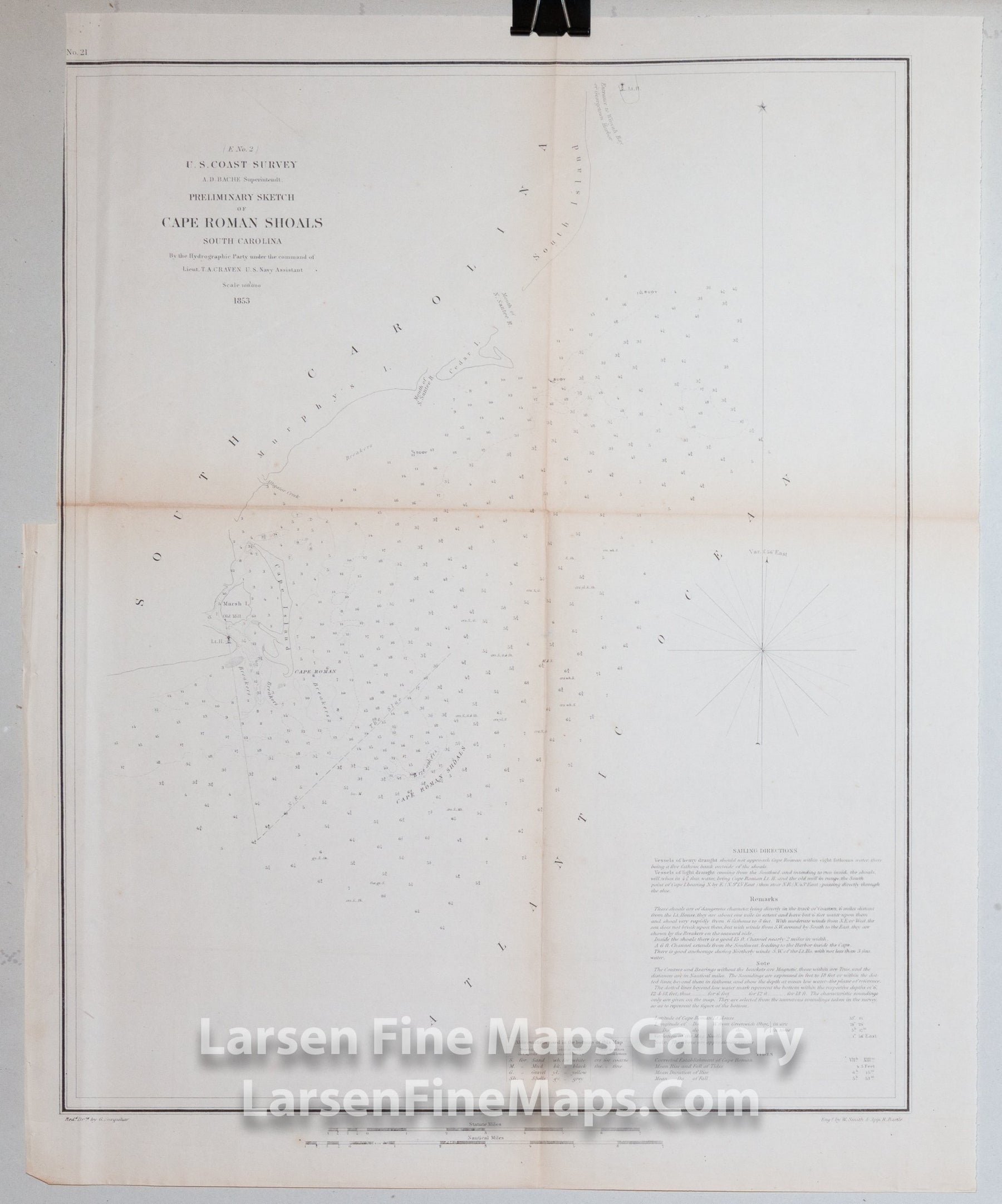 Preliminary Sketch of Cape Roman Shoals South Carolina U.S. Coast Survey