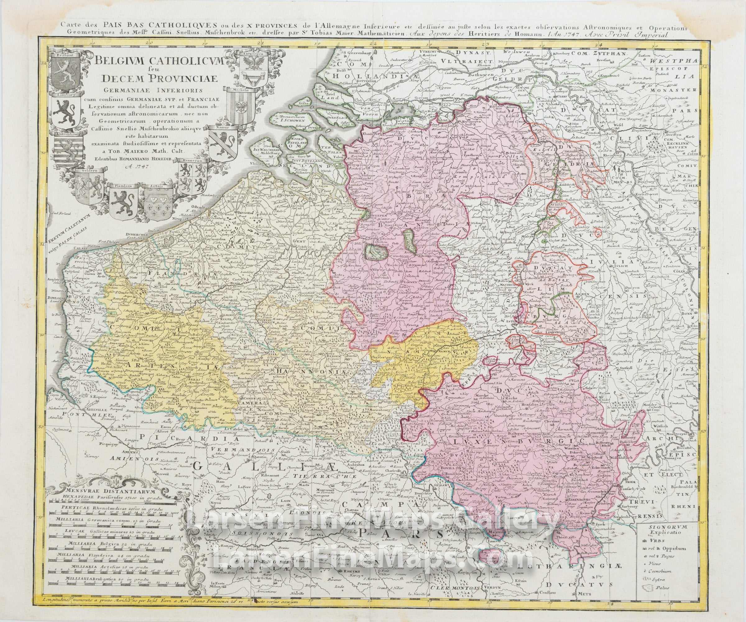 Belgium Catholicum seu Decem Provinciae Germaniae Inferioris, Homann, Johann Baptist