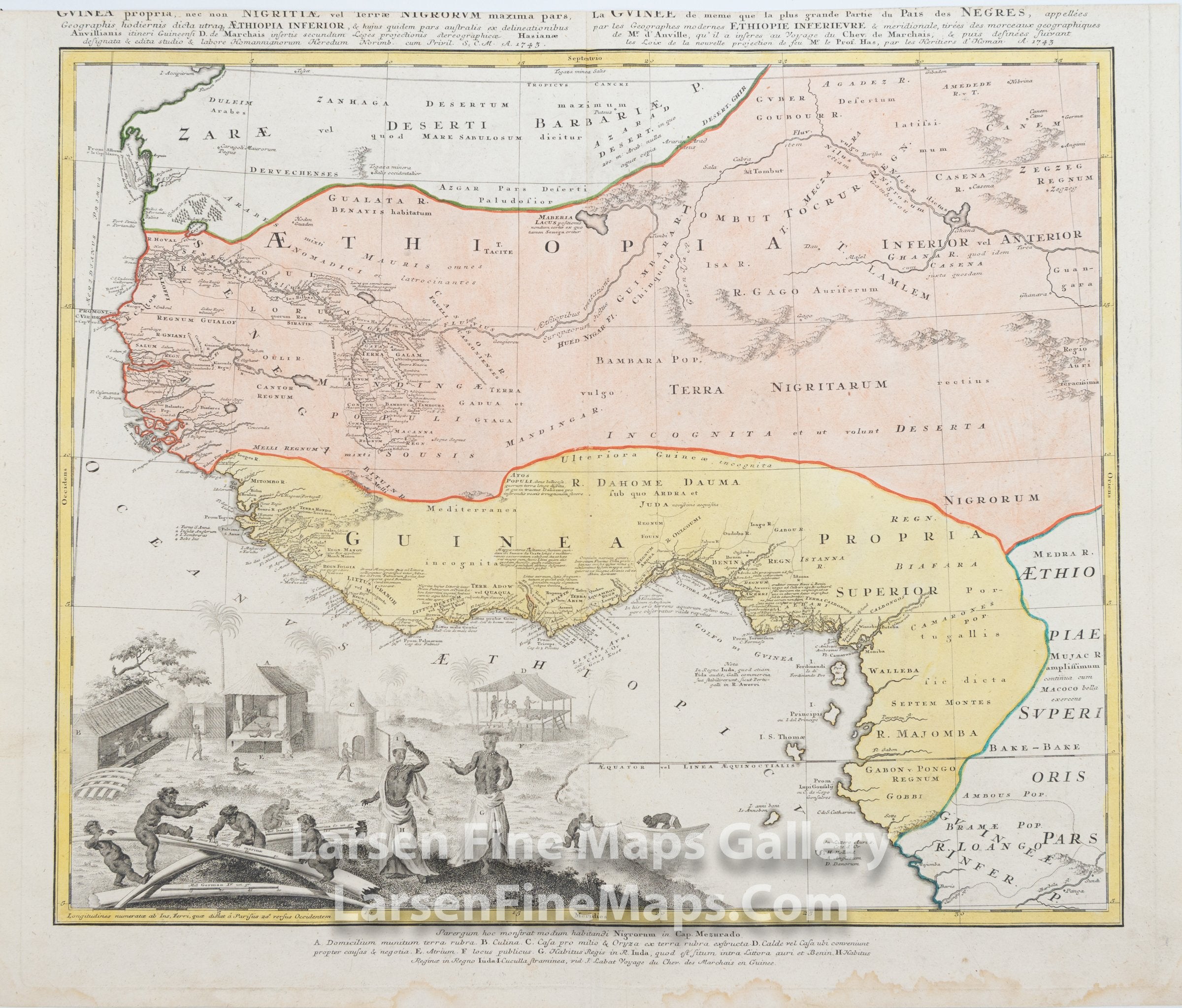 Guinea Propria, Nec Non Nigritiae Vel Terrae NigorumÉ Aethiopia InferiorÉ, Homann, Johann Baptist