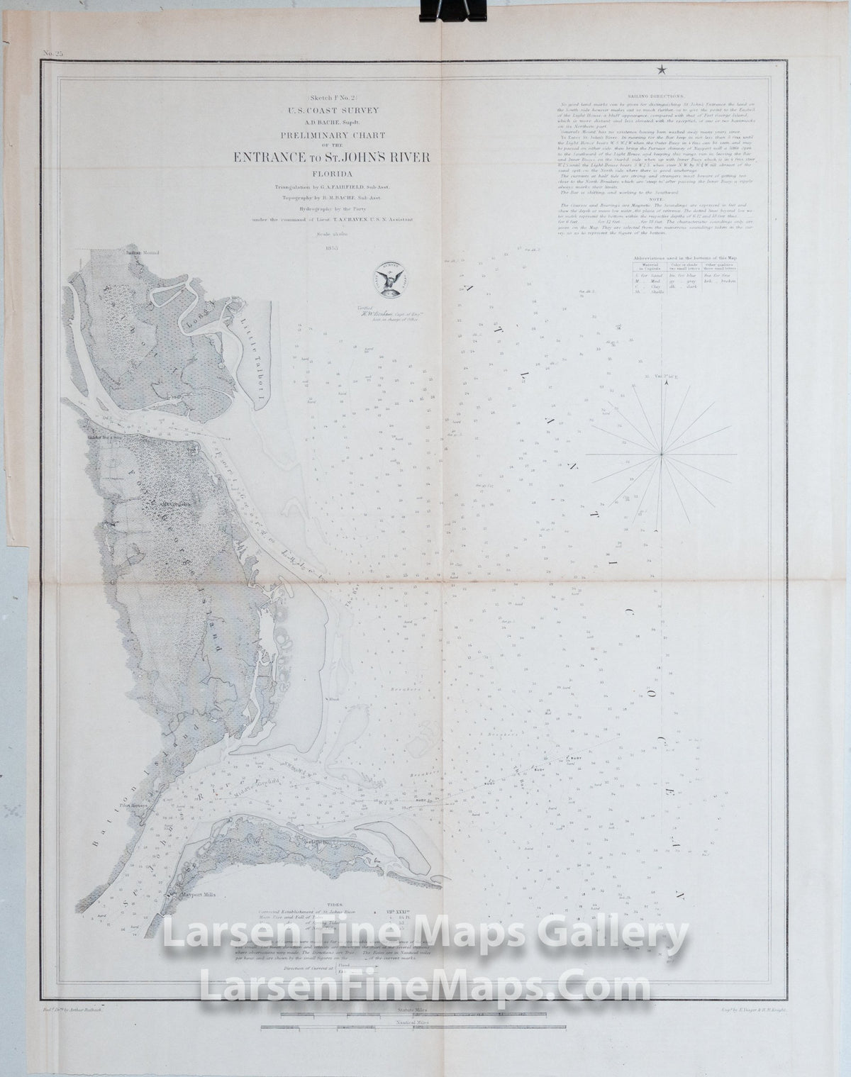 Preliminary Chart of the Entrance to St. John's River Florida U.S. Coast Survey