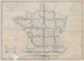 Tableau D'Assemblage des feuilles de la nouvelle Carte de la France, etableie et gravee par le Depot General de la Guerre
