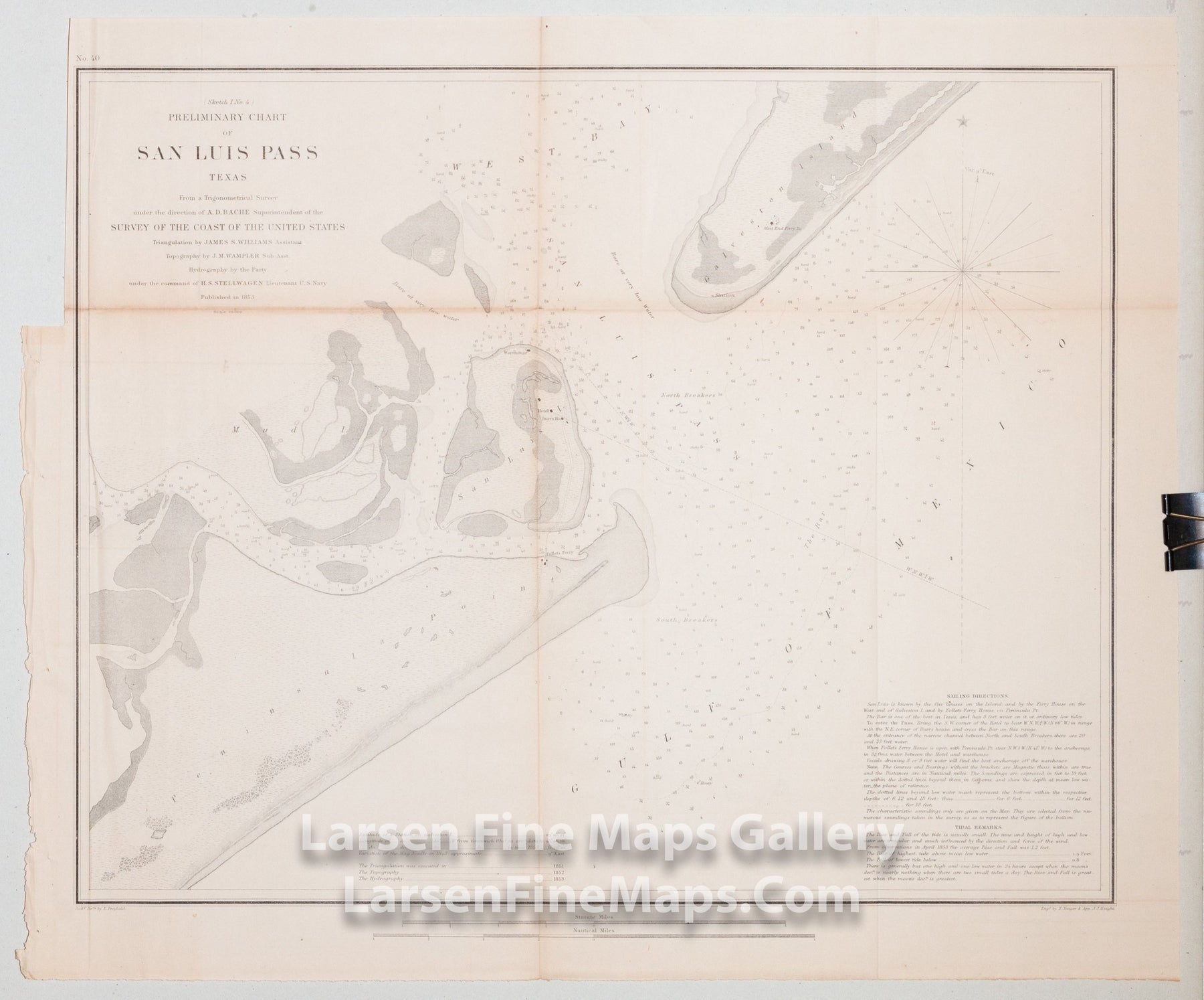 Preliminary chart of San Luis Pass Texas U.S. Coast Survey