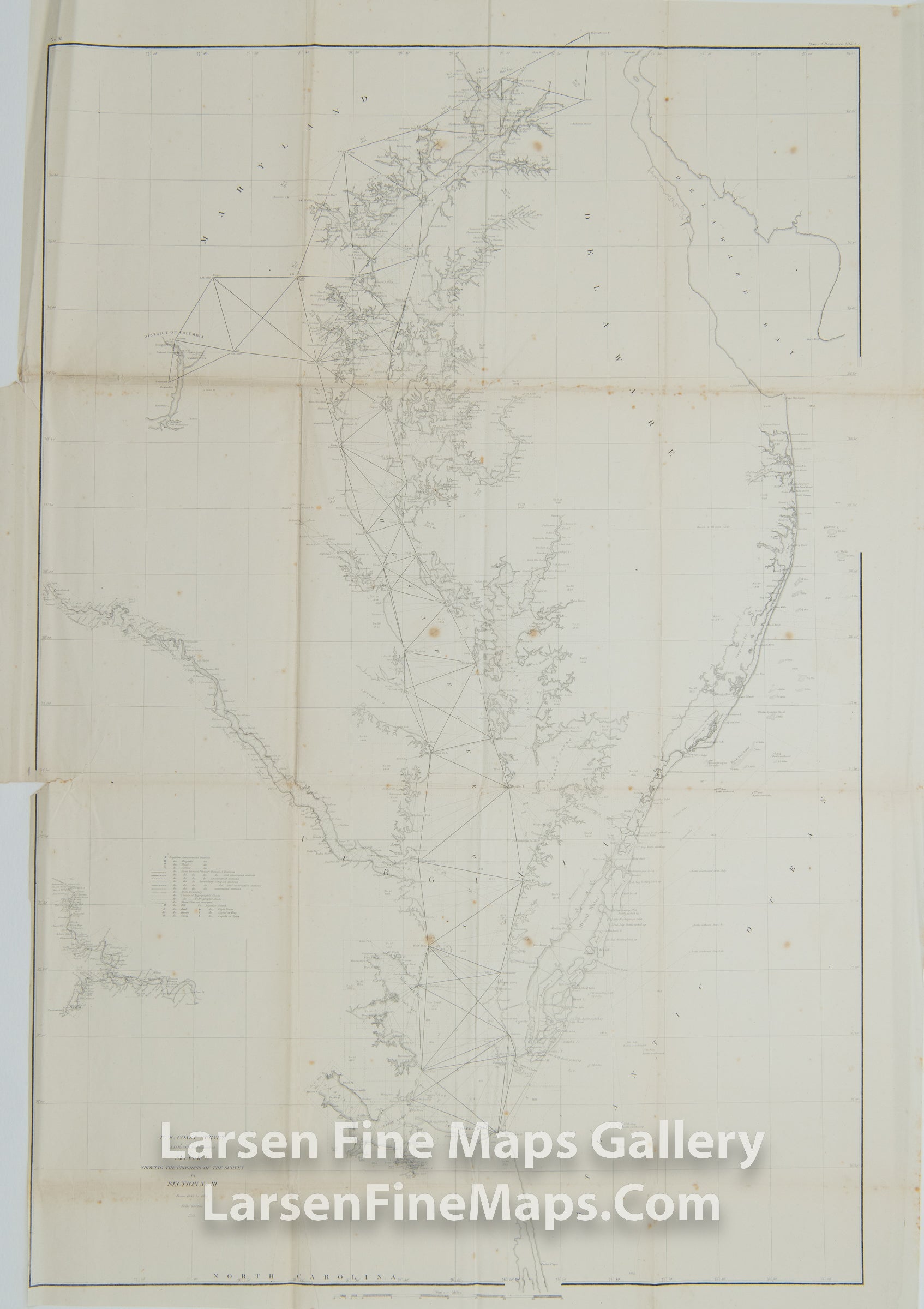 Sketch C Showing the Progress of The Survey in Section No. III From 1843 to 1855
