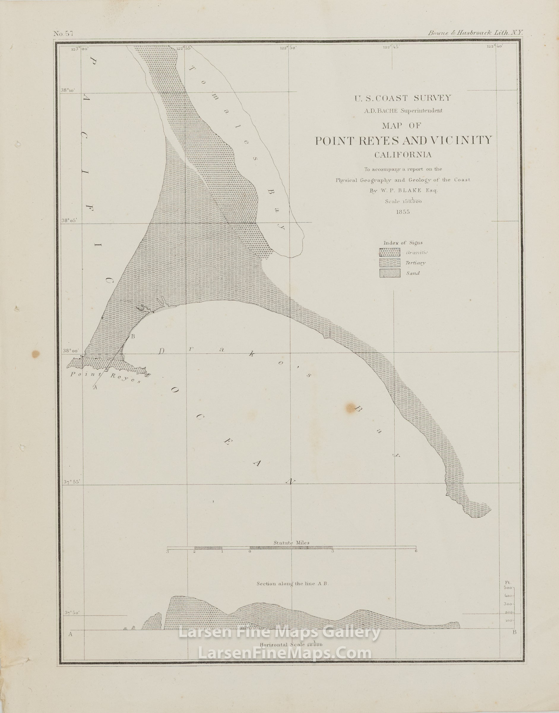 Geological Map, Point Reyes and Vicinity U.S. Coast Survey