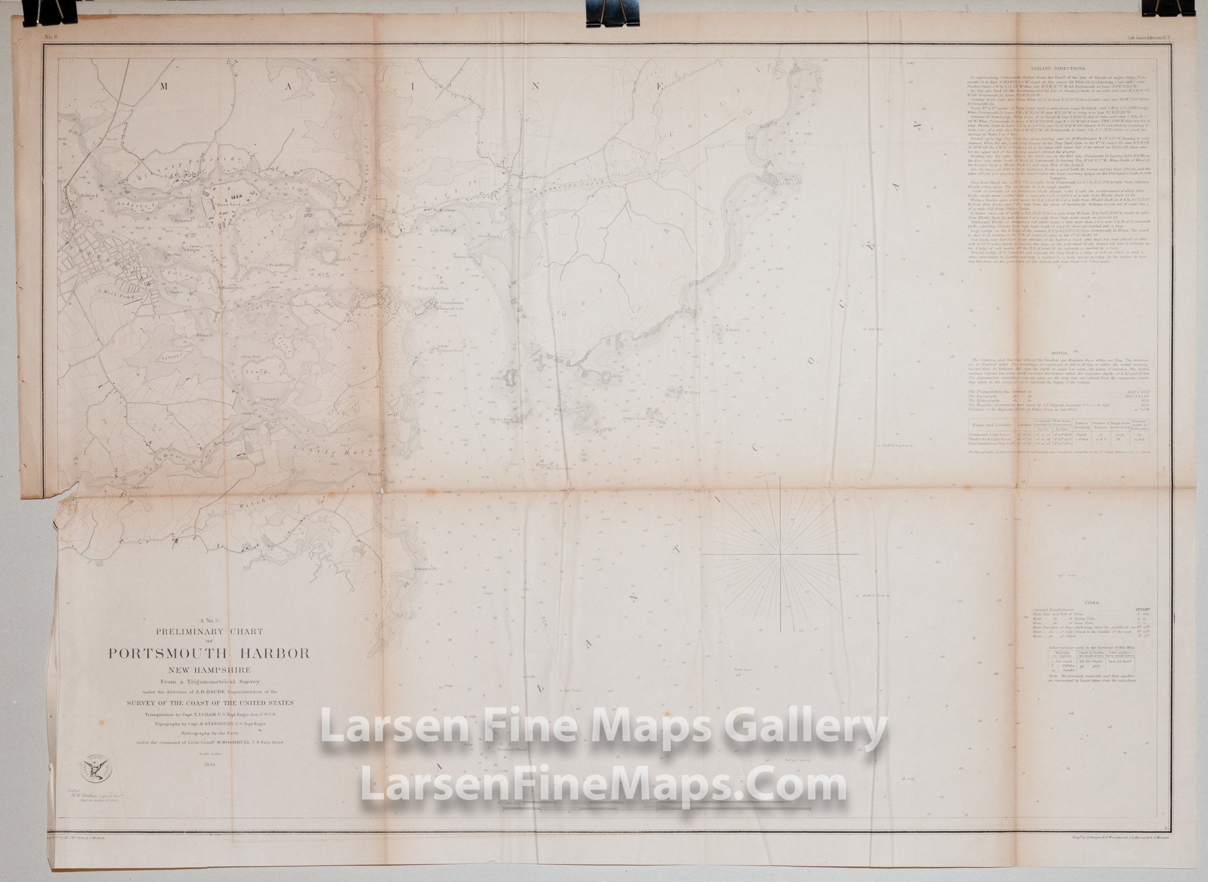 Preliminary Chart of Portsmouth Harbor New Hampshire U.S. Coast Survey