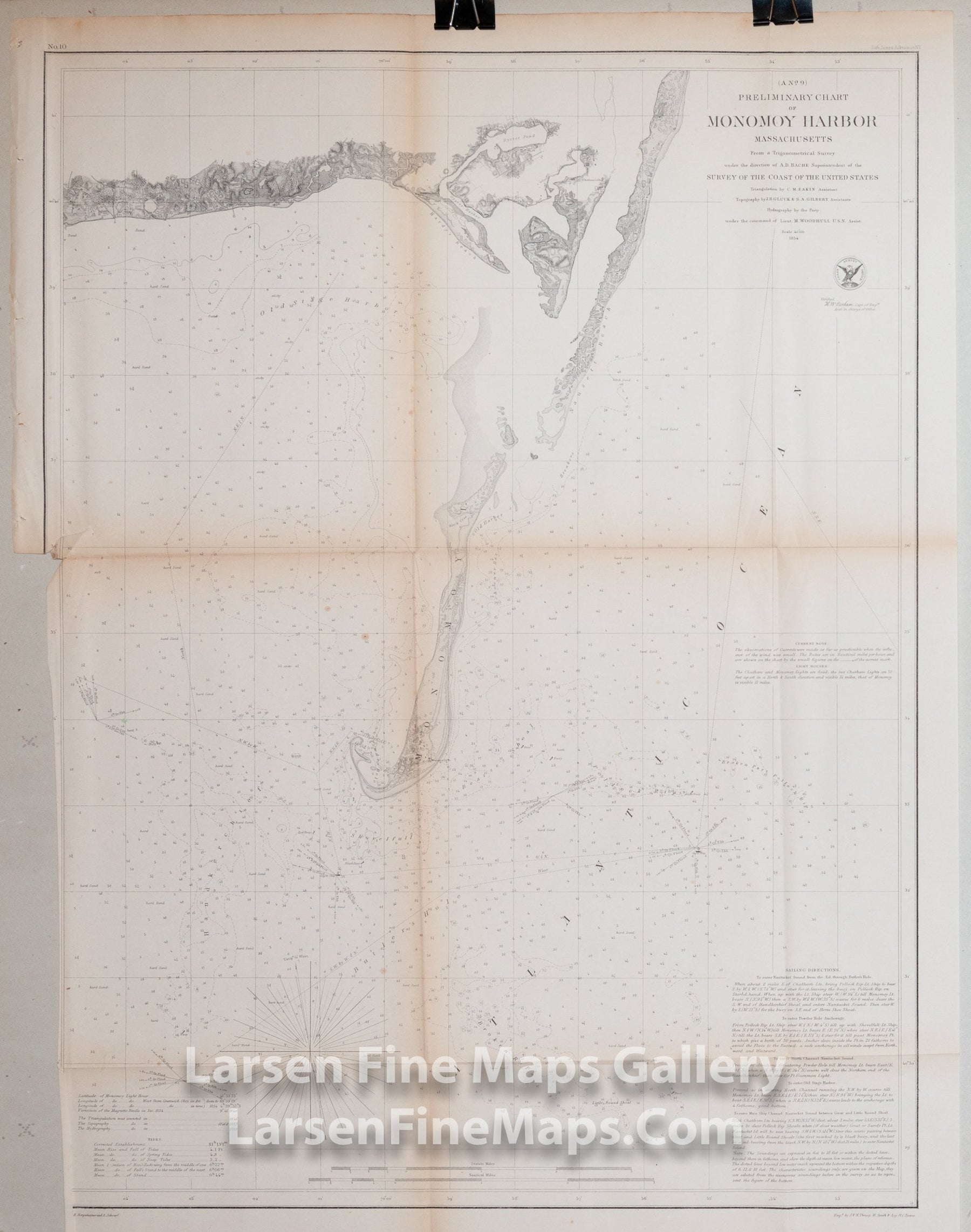 Preliminary Chart of Monomoy Harbor Massachusetts U.S. Coast Survey