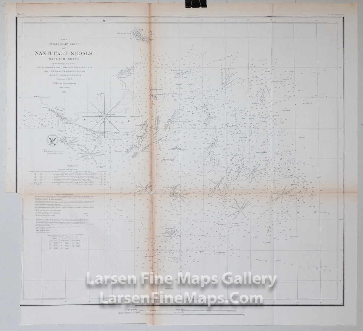 Preliminary Chart of Nantucket Shoals Massachusetts U.S. Coast Survey