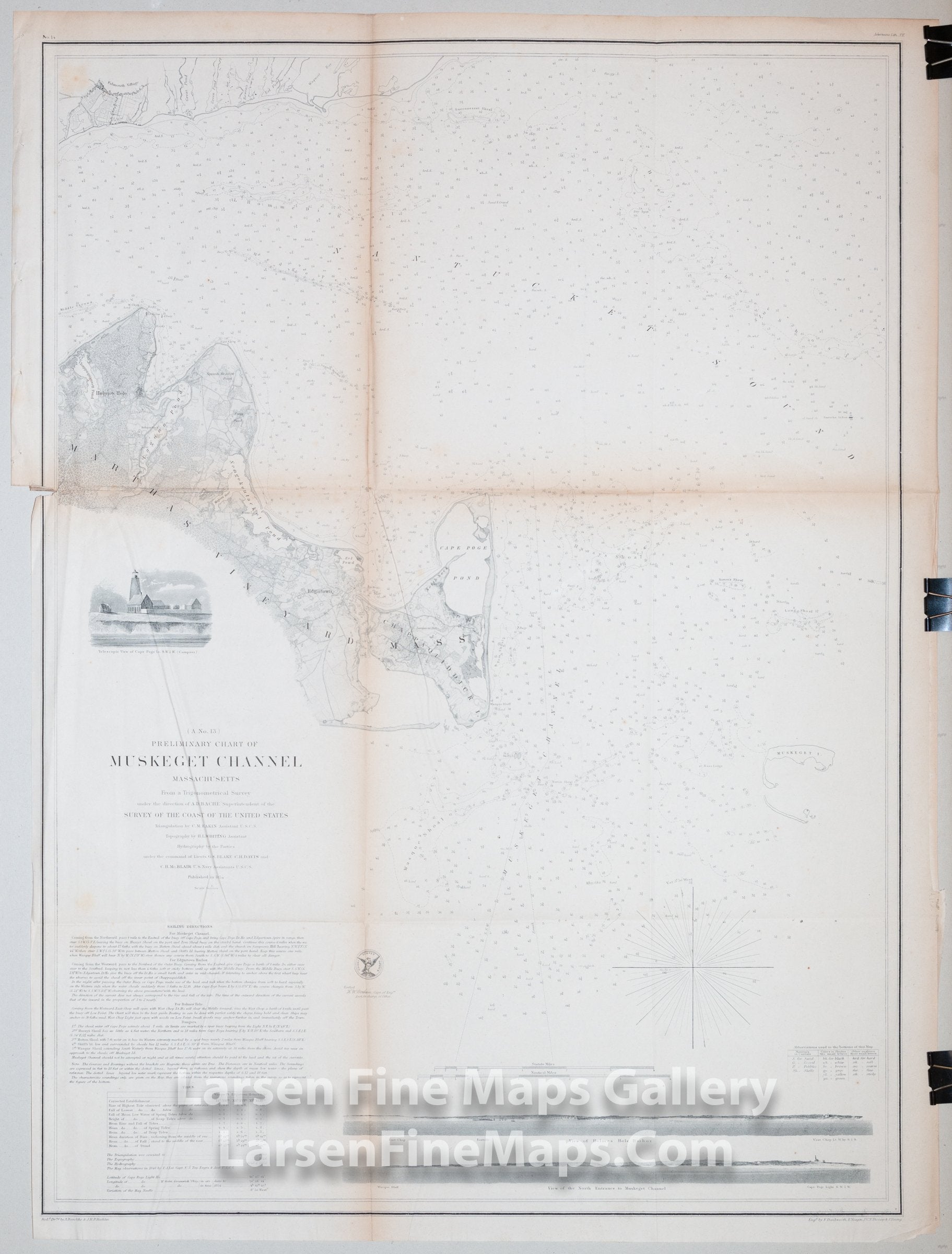 Preliminary Chart of Muskeget Channel Massachusetts U.S. Coast Survey