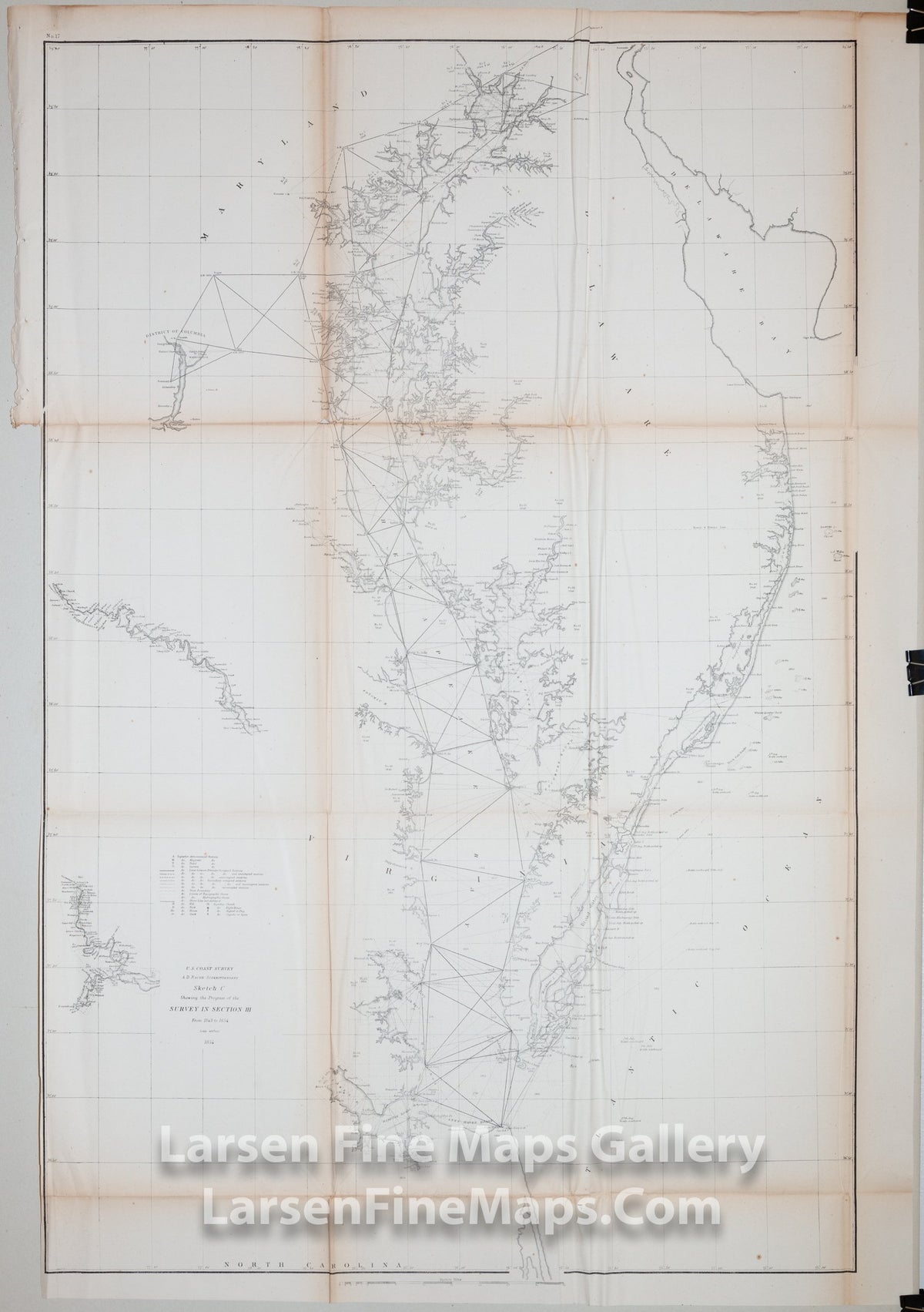 Sketch C Showing the Progress of the Survey in Section III From 1843 to 1854 U.S. Coast Survey