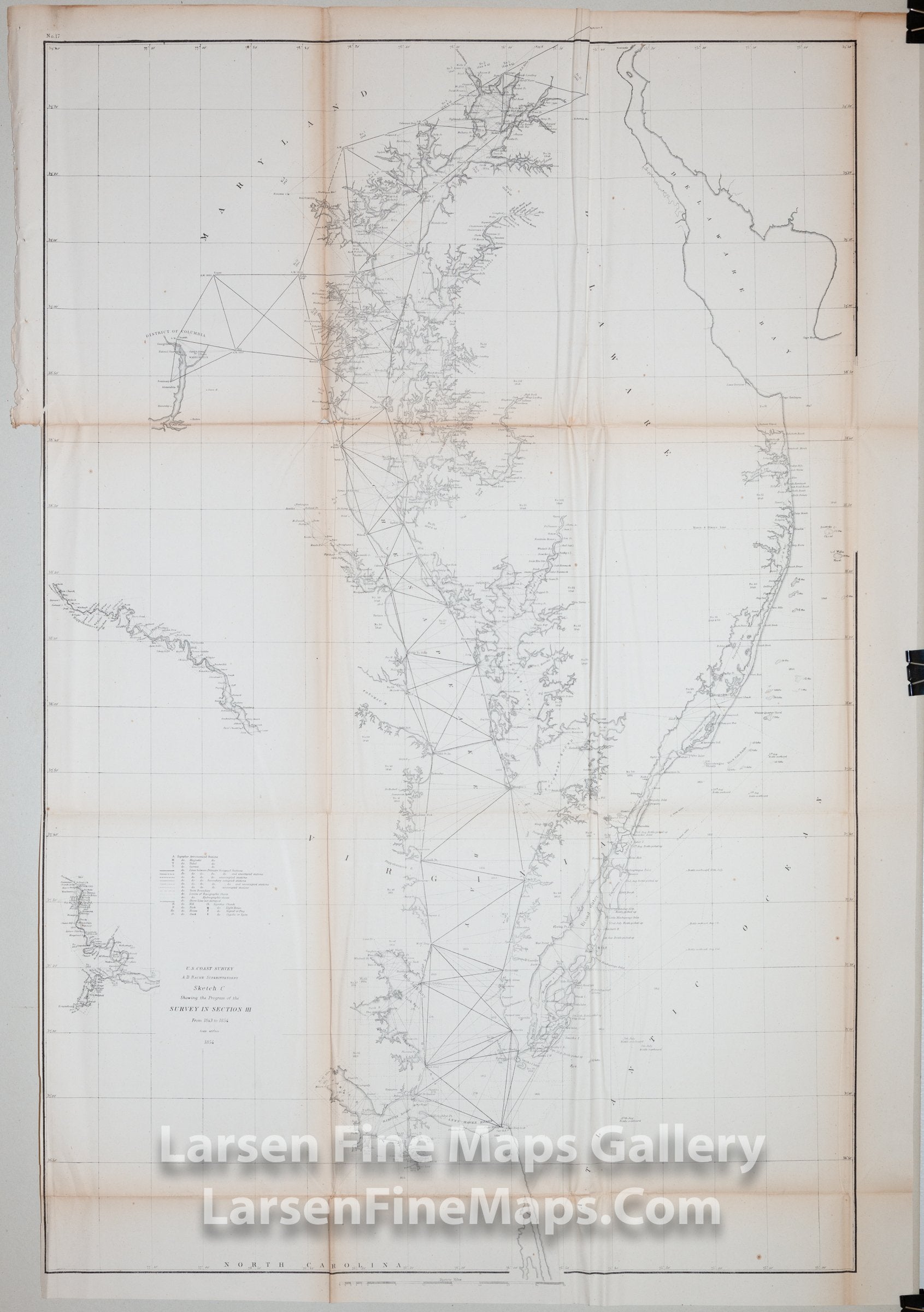 Sketch C Showing the Progress of the Survey in Section III From 1843 t