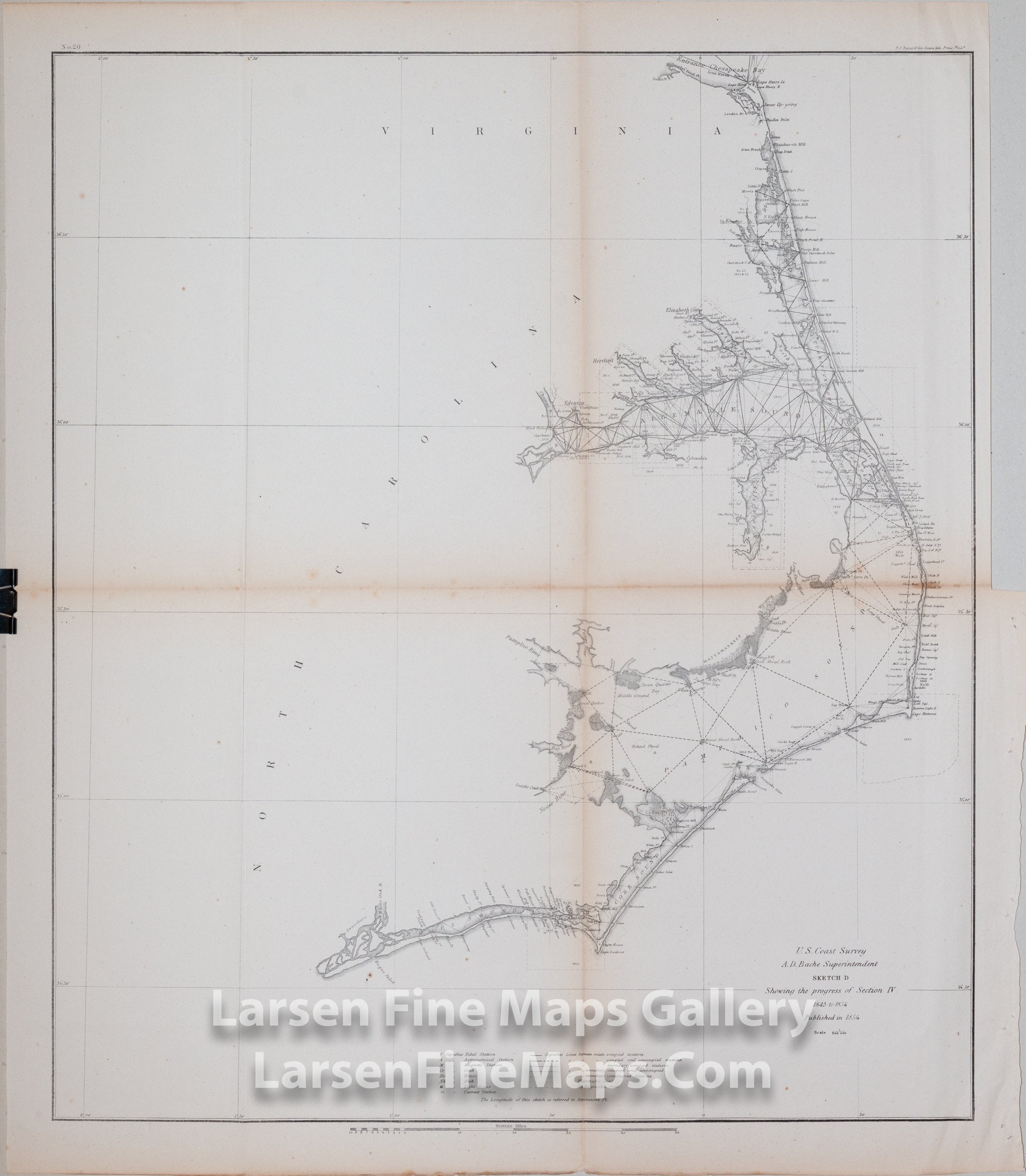 Sketch D Showing the Progress of Section IV 1845 to 1854