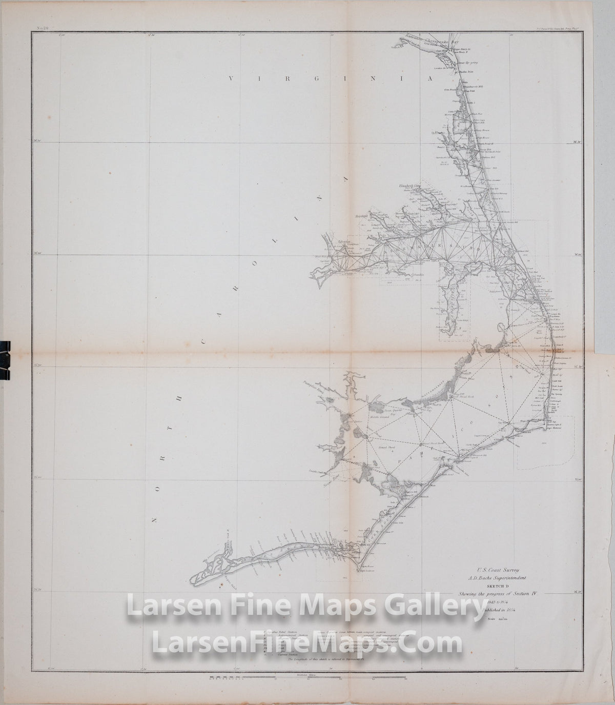 Sketch D Showing the Progress of Section IV 1845 to 1854 U.S. Coast Survey