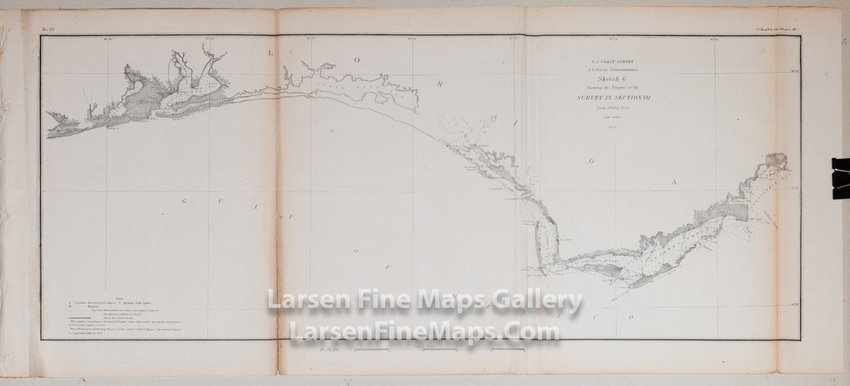 Sketch G Showing the Progress of the Survey in Section VII 1849 to 1854 U.S. Coast Survey