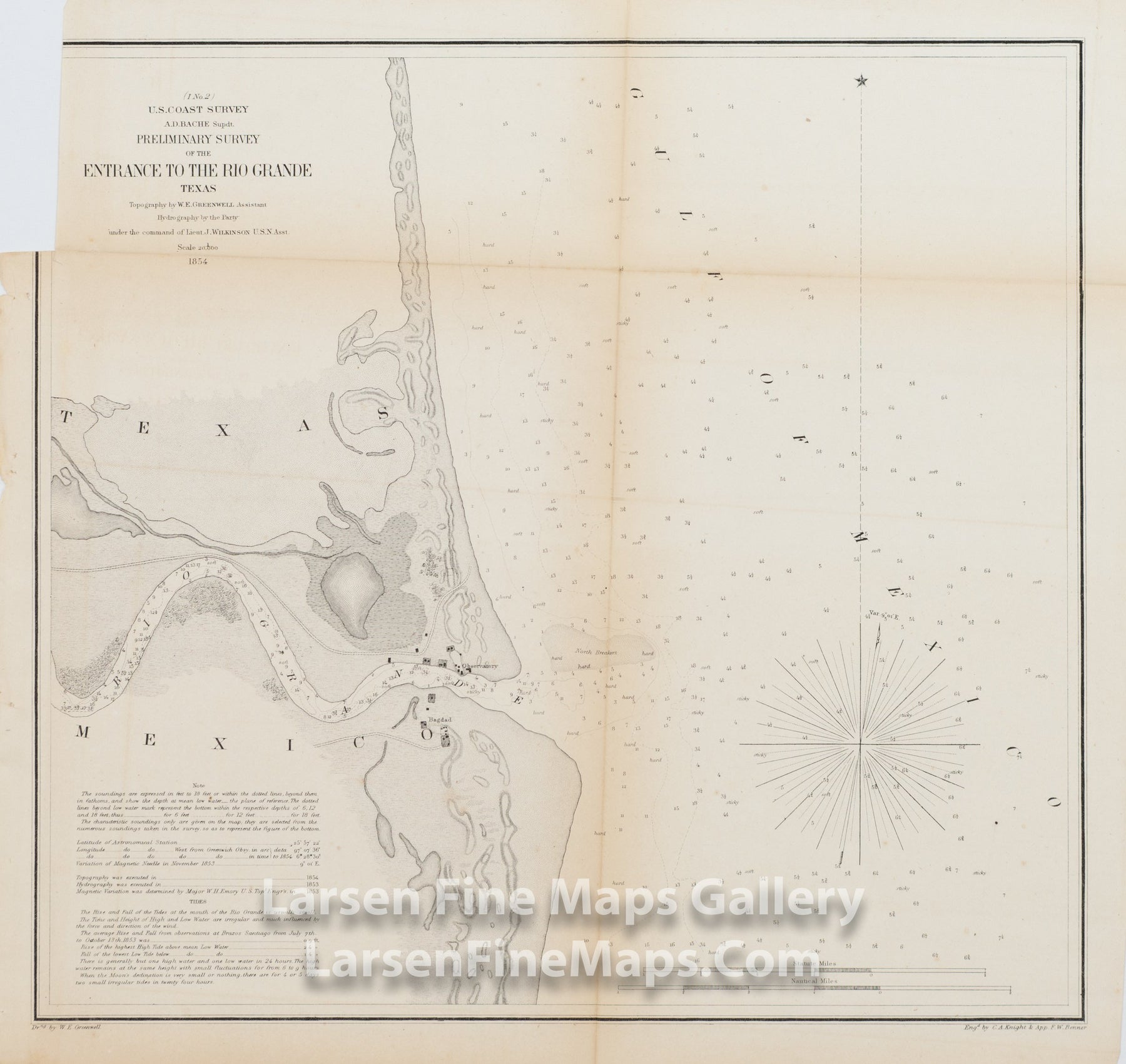 Preliminary Survey of the Entrance to The Rio Grande Texas U.S. Coast Survey