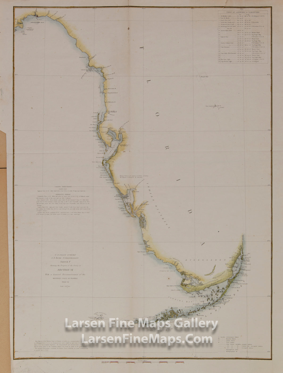 Sketch F General Reconnoissance of Western Coast of Florida 1848-1851