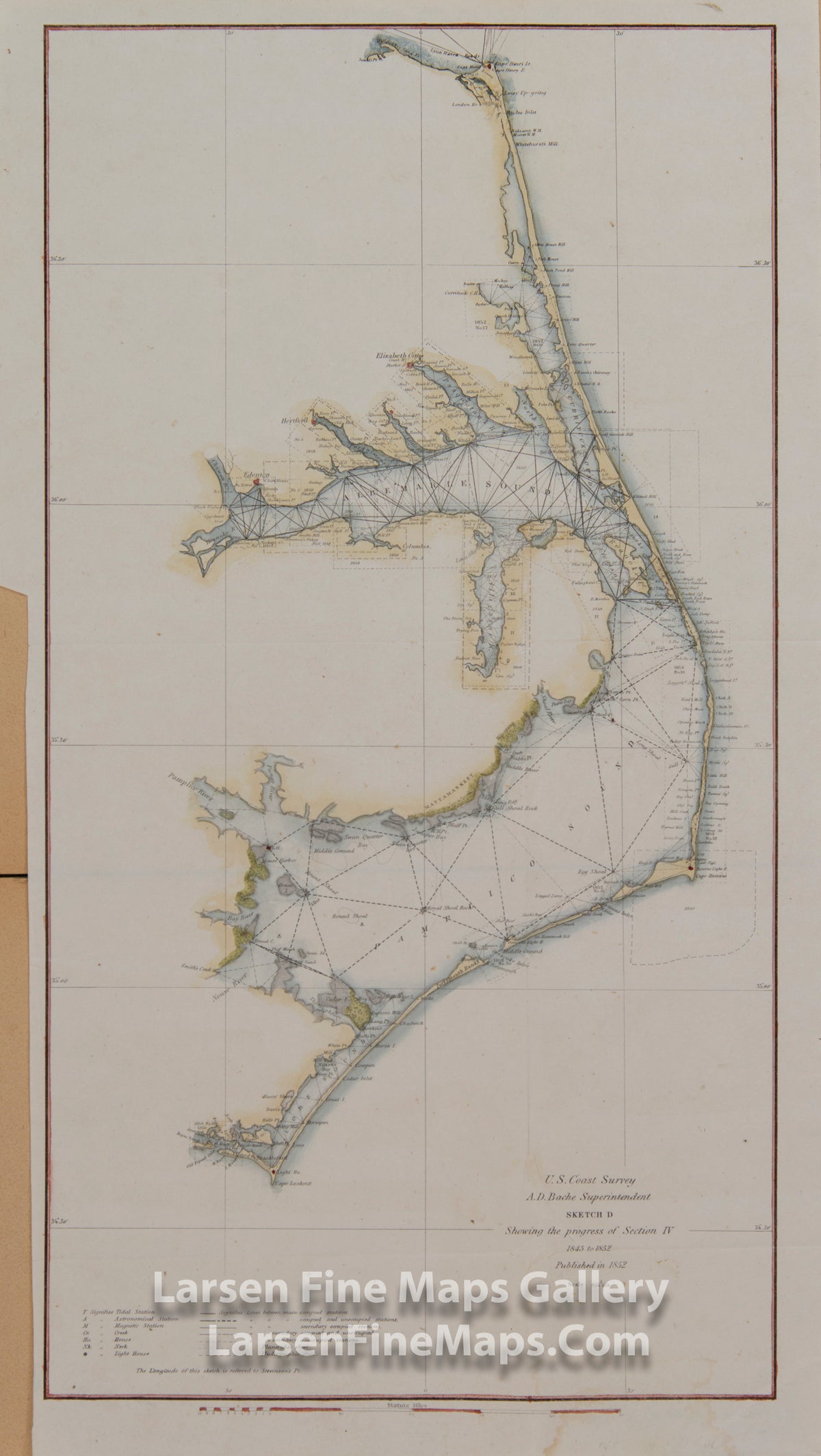 Sketch D Showing the Progress of Section IV 1845 to 1852