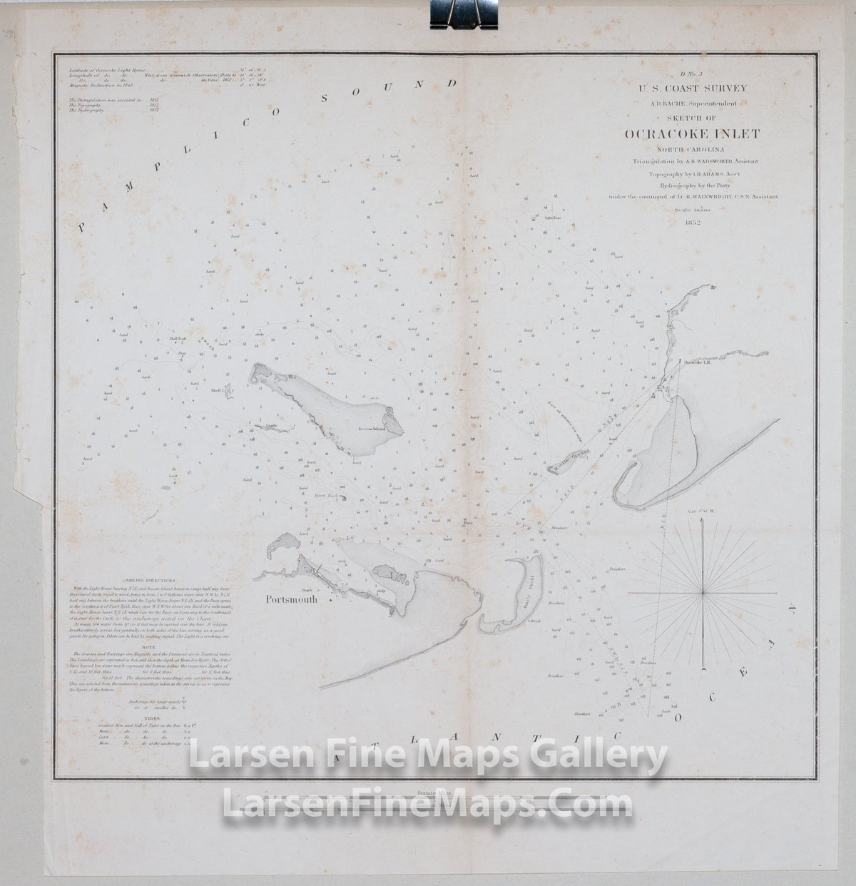 Sketch of Ocracoke Inlet North Carolina U.S. Coast Survey