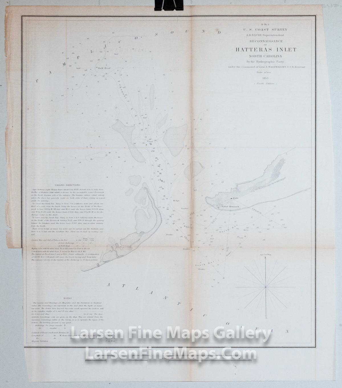 Reconnaissance of Hatteras Inlet North Carolina U.S. Coast Survey