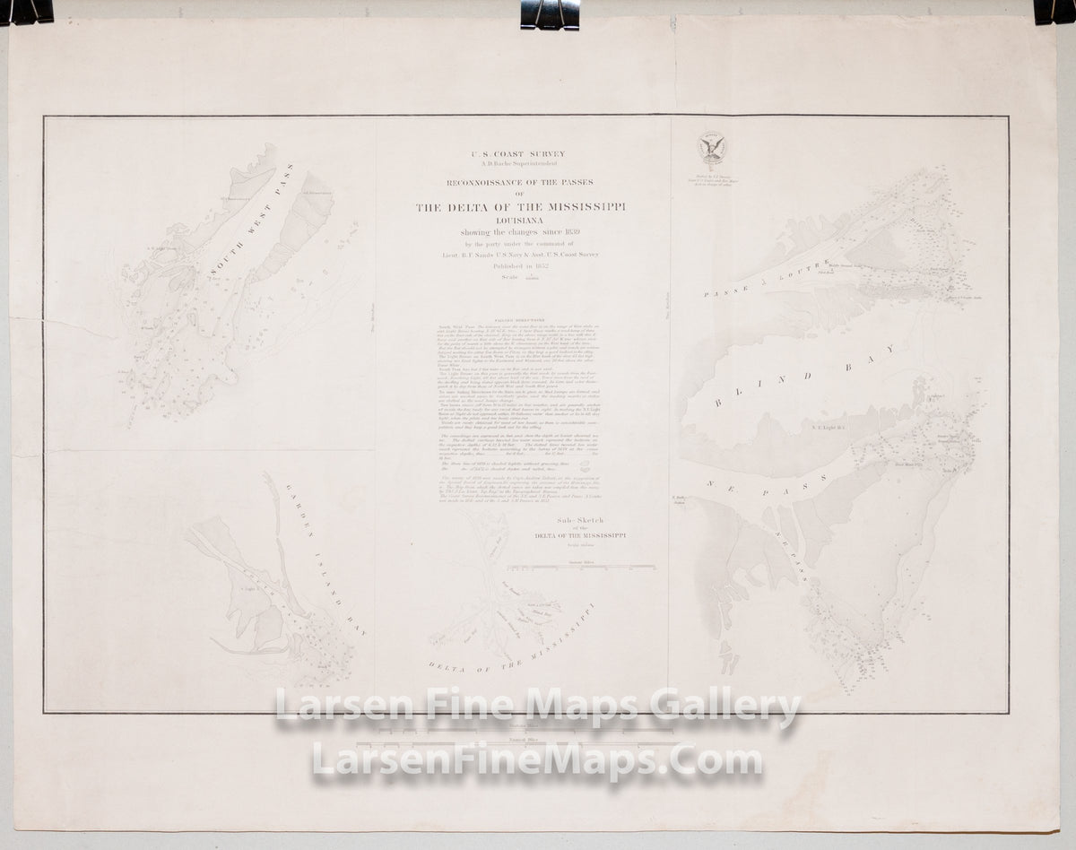 Reconnaissance of the Passes of The Delta of The Mississippi Louisiana U.S. Coast Survey