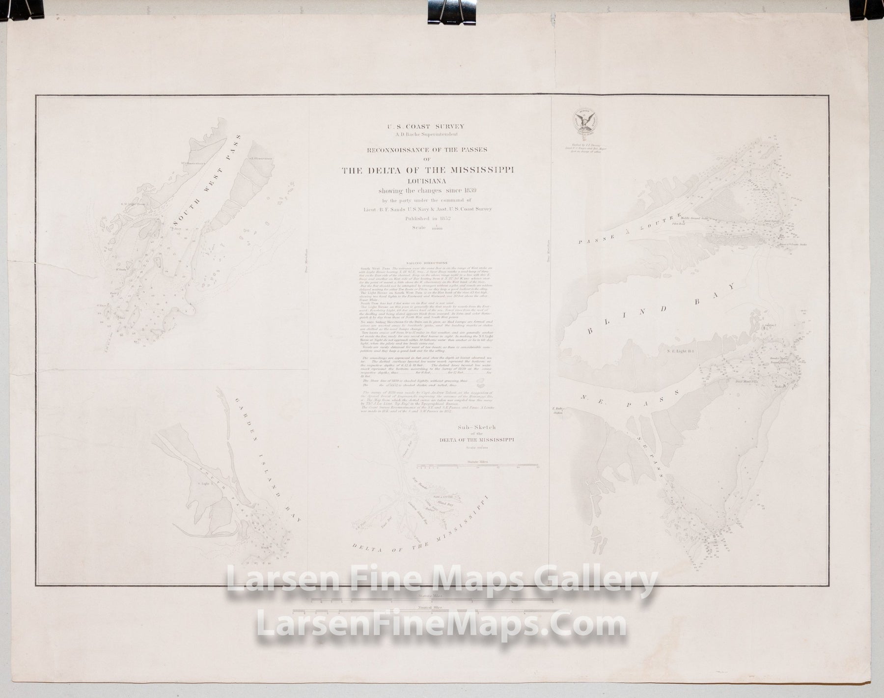 Reconnaissance of the Passes of The Delta of The Mississippi Louisiana U.S. Coast Survey