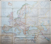 Europe & The Near East, Russian & Polish Boundaries, National Geographic