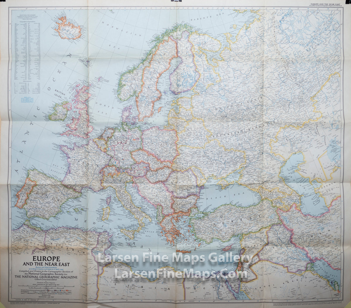 Europe & The Near East, Russian & Polish Boundaries