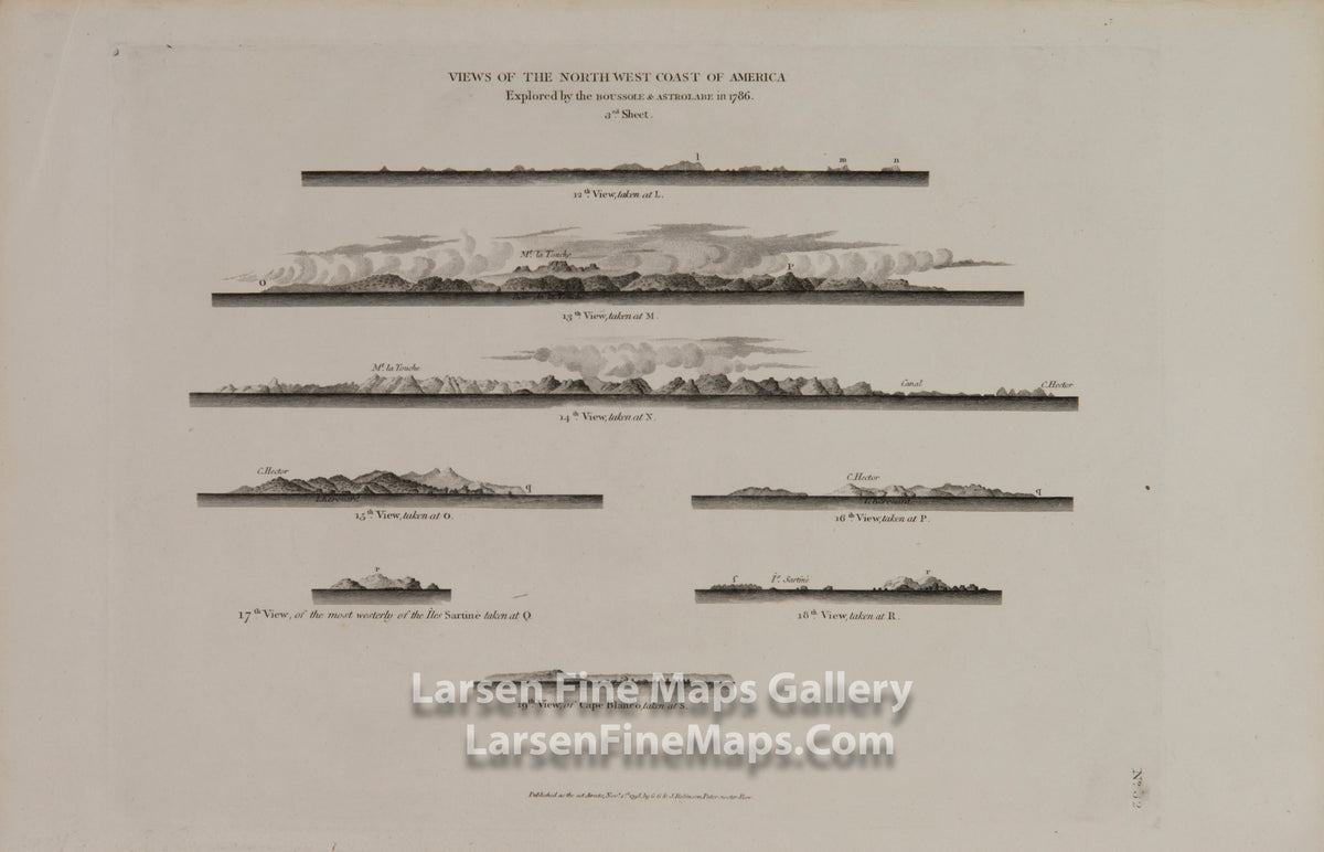 Views of NW Coast of America explored by the Boussole & Astrolabe, Sht-3