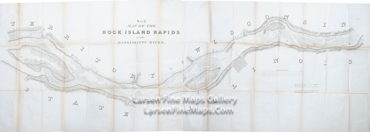 No. 2. Map of the Rock Island Rapids of the Mississippi River