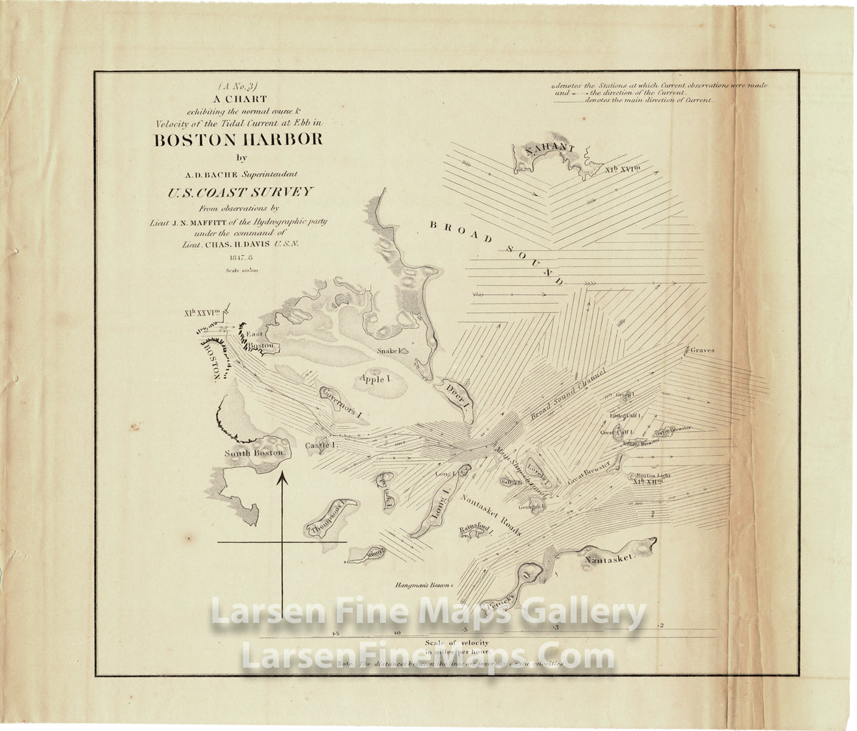 U.S. Coast Survey Chart of Boston Harbor